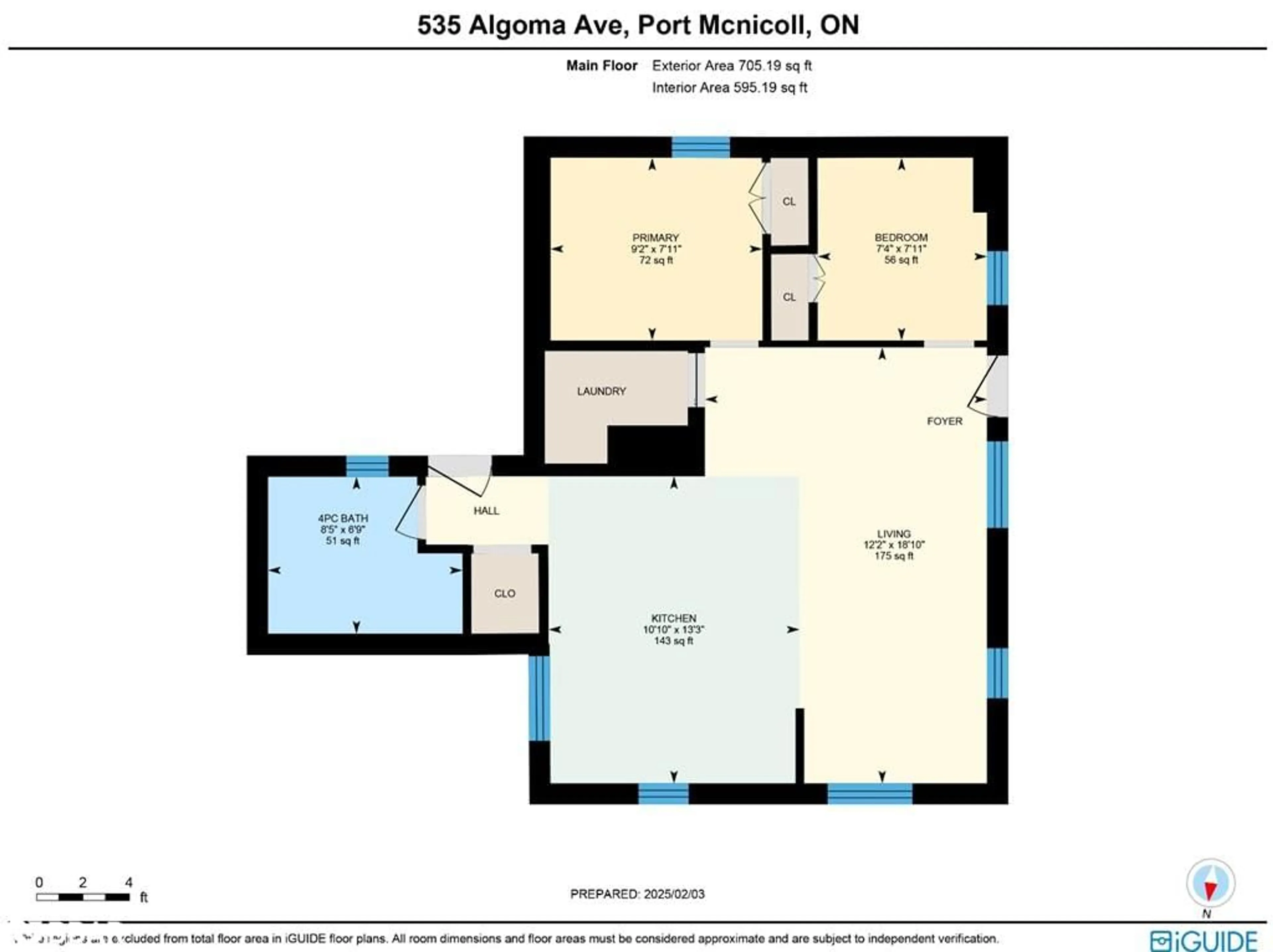 Floor plan for 535 Algoma Ave, Port McNicoll Ontario L0K 1R0