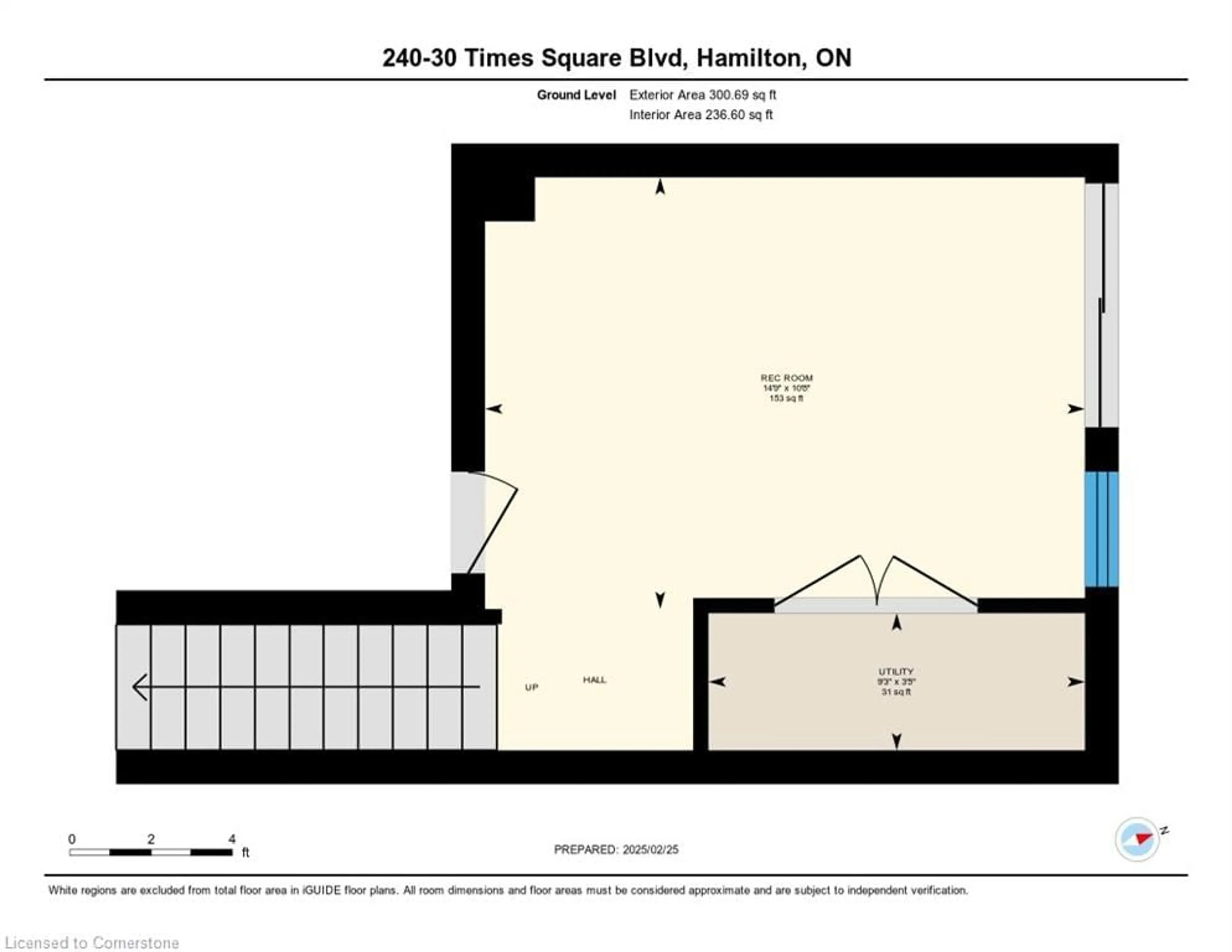 Floor plan for 30 Times Square Blvd #240, Stoney Creek Ontario L8J 0L9