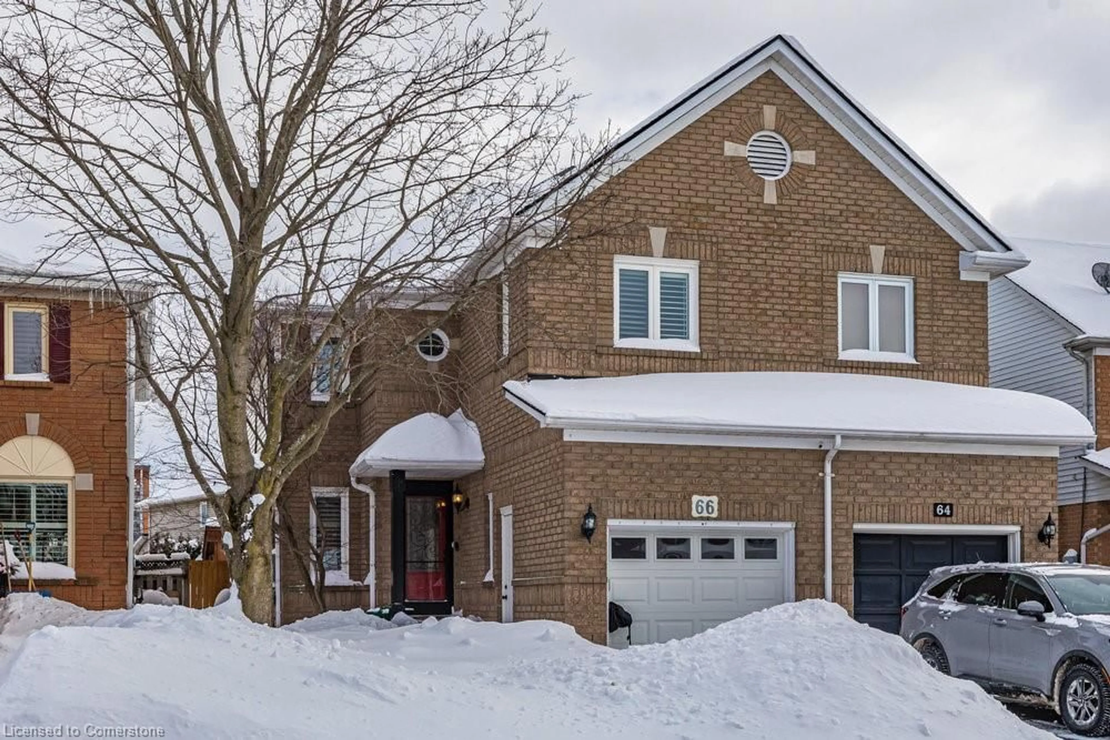 Home with brick exterior material, street for 66 Fellowes Cres, Waterdown Ontario L8B 0M1