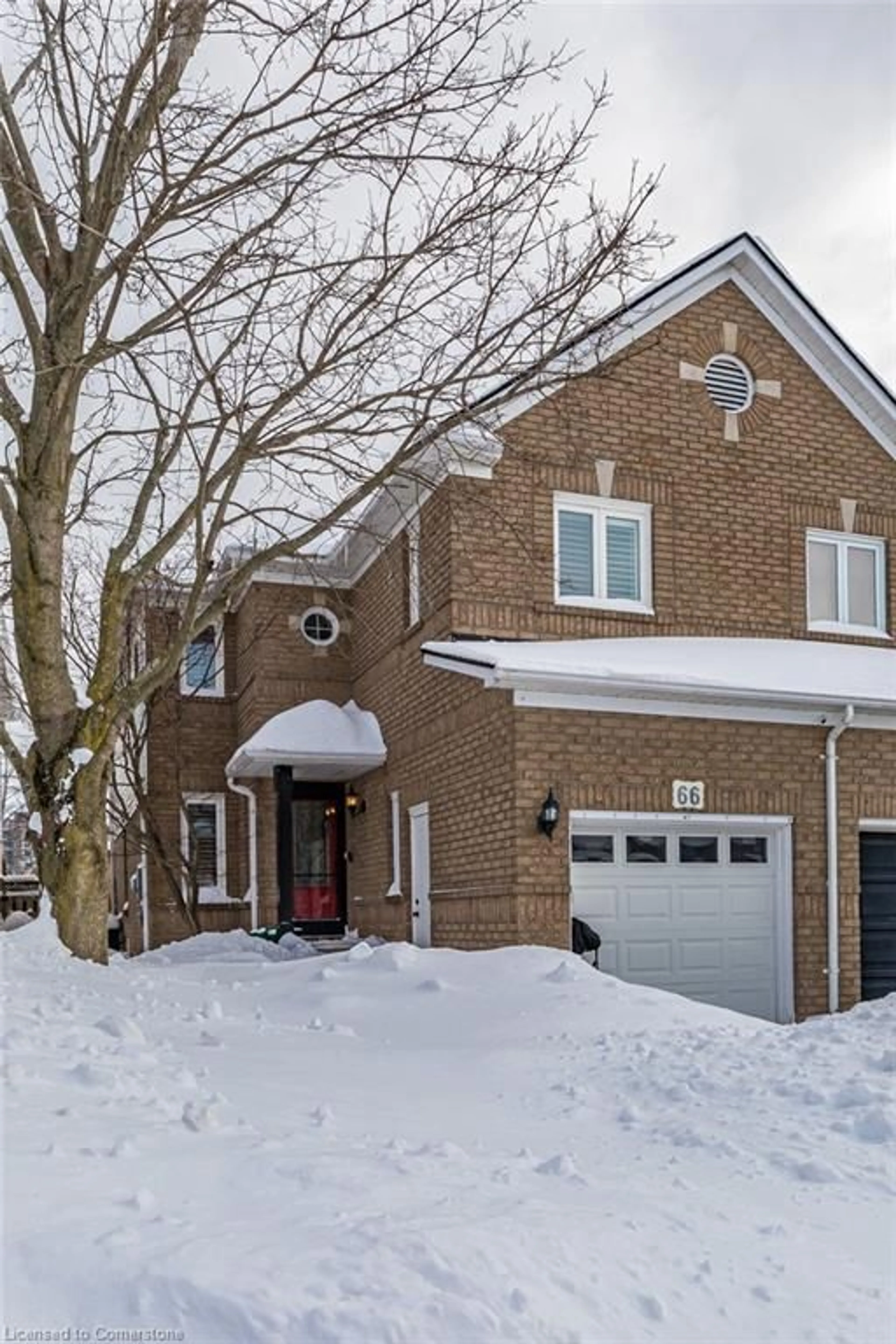 Home with brick exterior material, street for 66 Fellowes Cres, Waterdown Ontario L8B 0M1