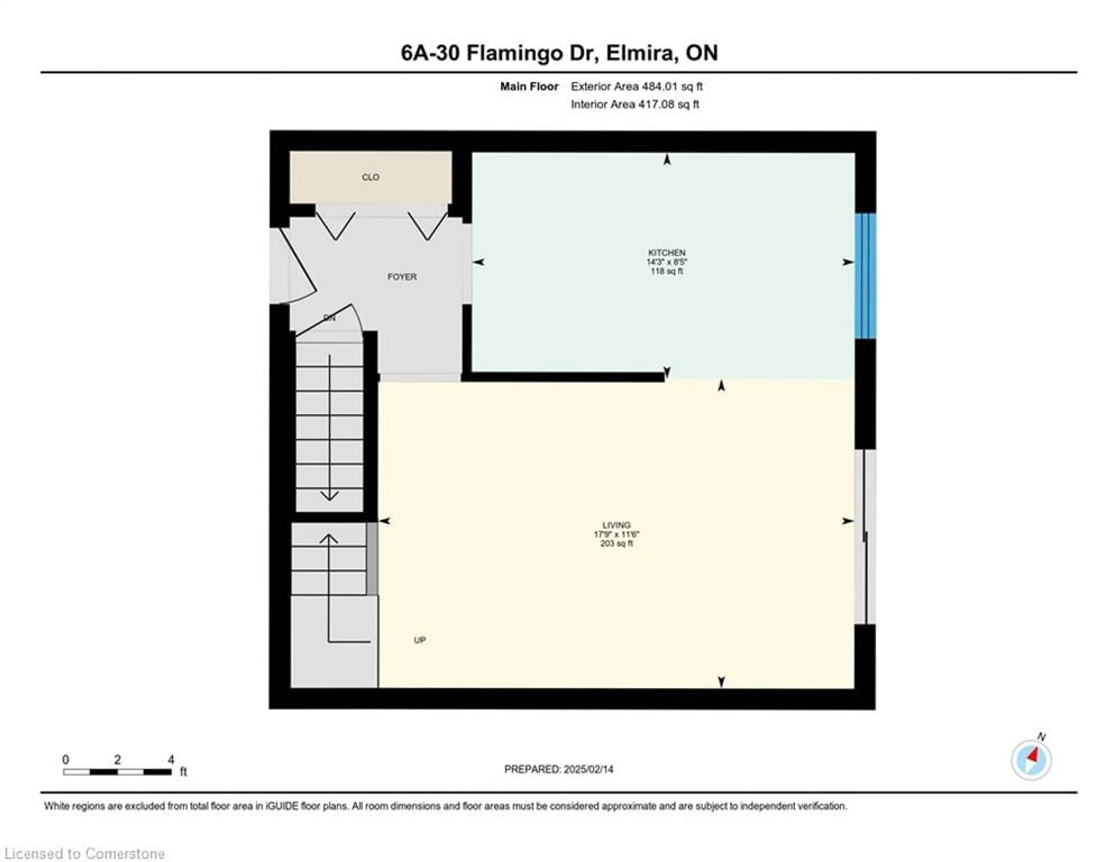 Floor plan for 30 Flamingo Dr #6A, Elmira Ontario N3B 1V5