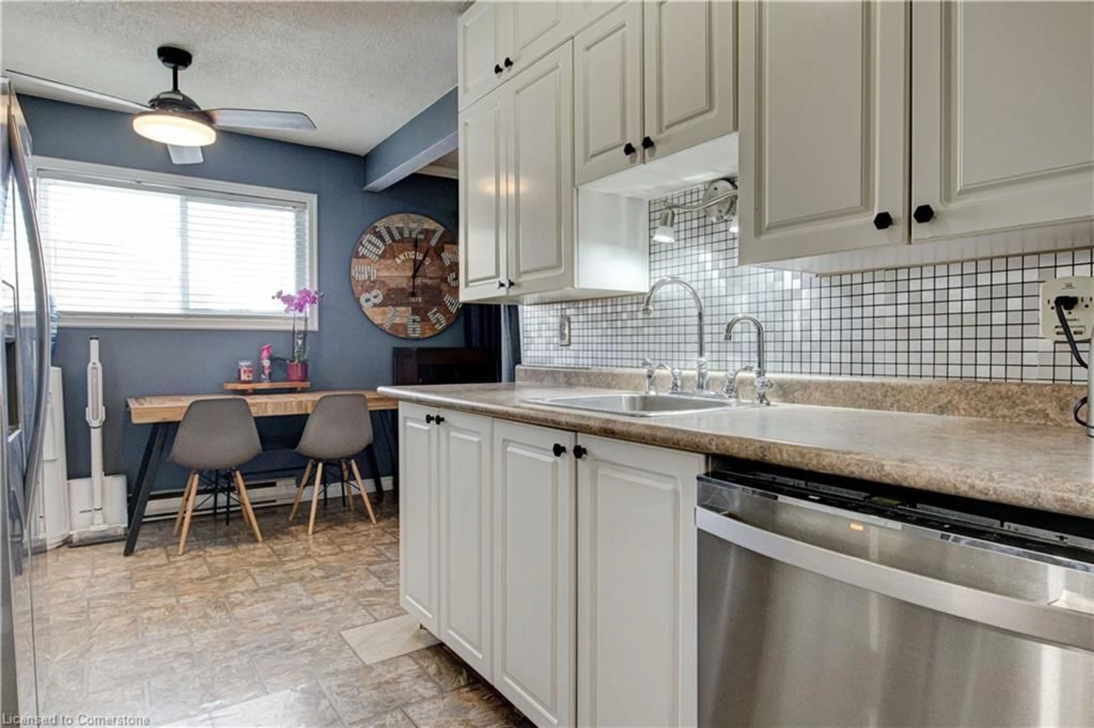 Open concept kitchen, ceramic/tile floor for 30 Flamingo Dr #6A, Elmira Ontario N3B 1V5