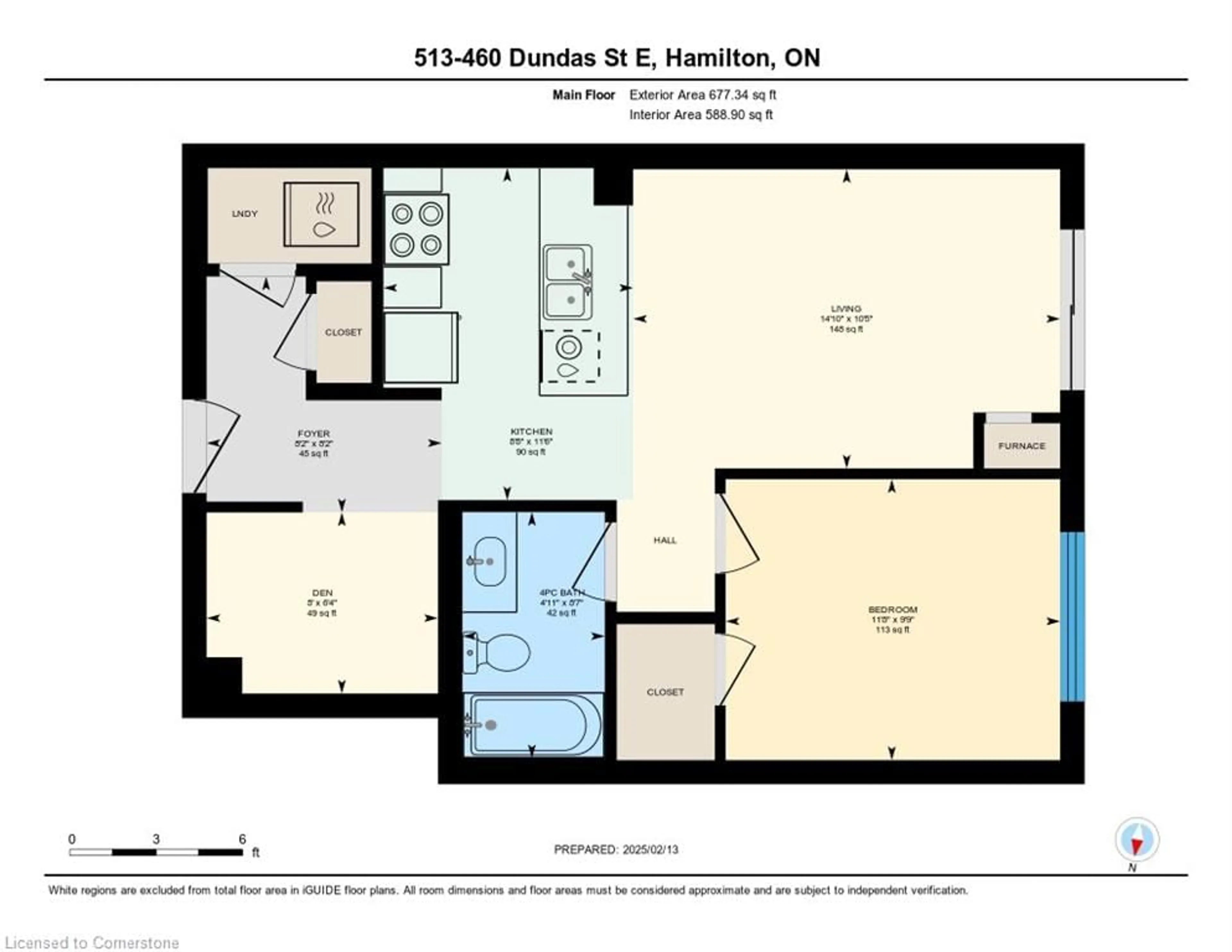 Floor plan for 460 Dundas St #513, Waterdown Ontario L8B 2A5