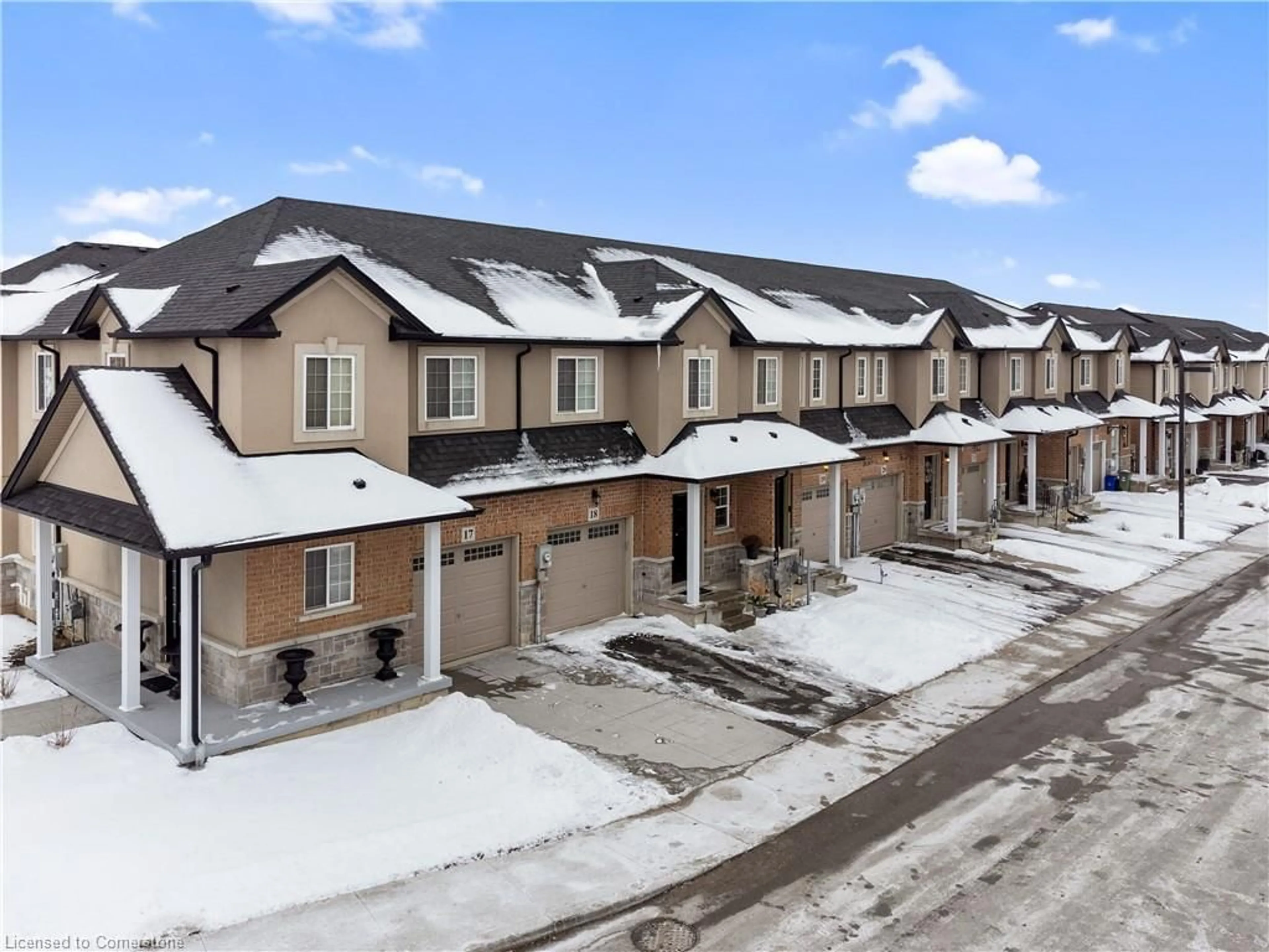 A pic from outside/outdoor area/front of a property/back of a property/a pic from drone, street for 9 Hampton Brook Way #18, Mount Hope Ontario L0R 1W0