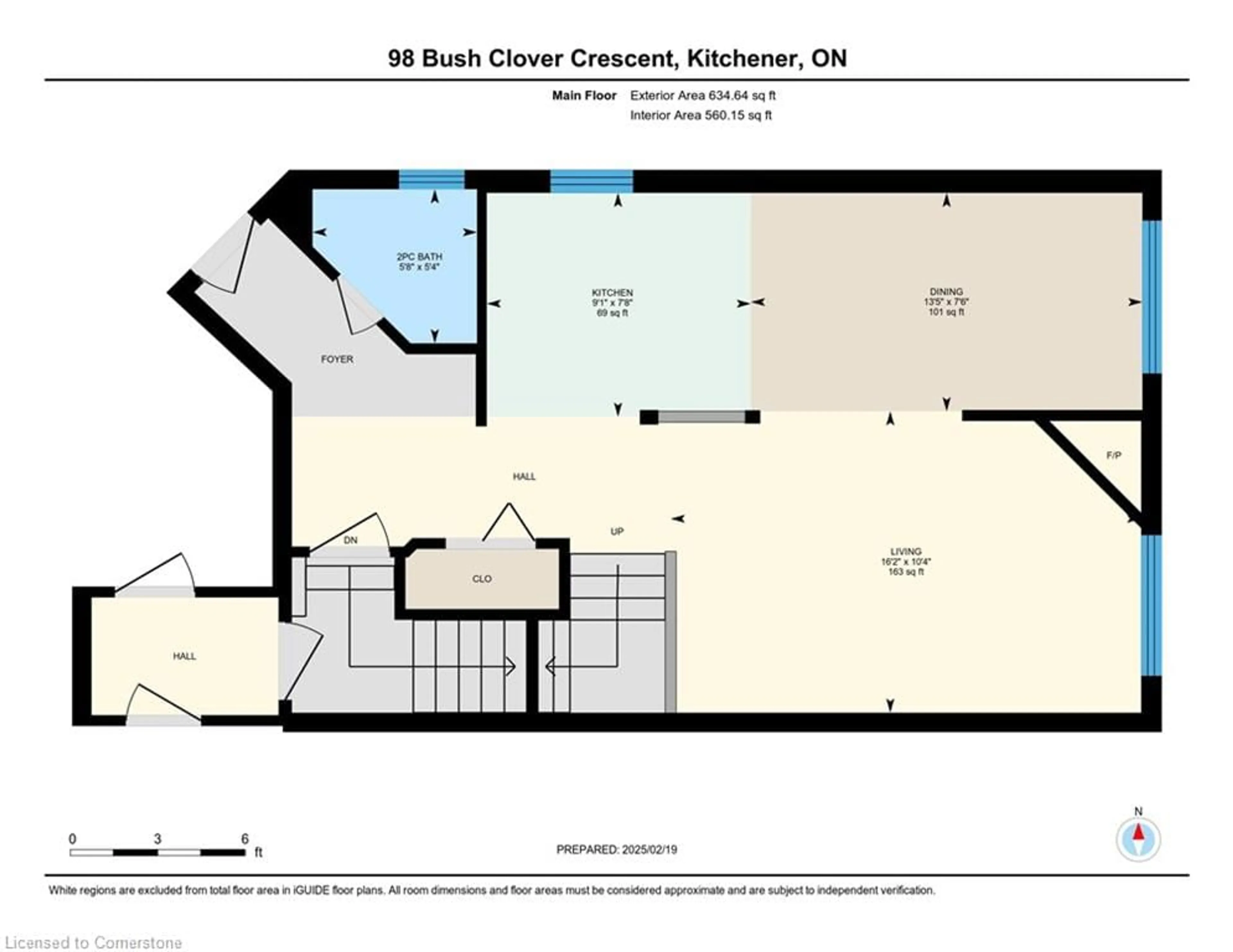 Floor plan for 98 Bush Clover Cres, Kitchener Ontario N2E 3P8