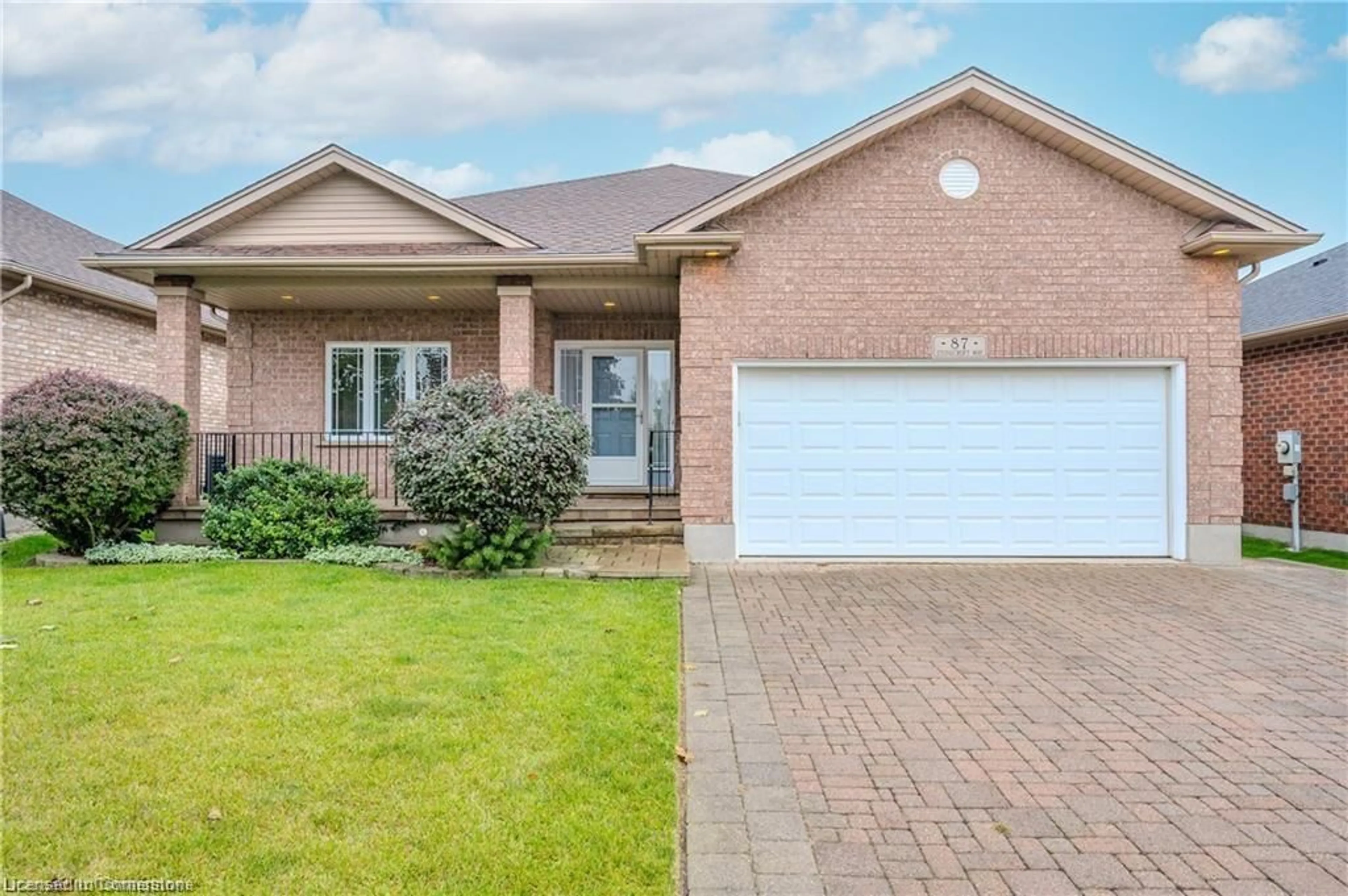 Home with brick exterior material, street for 87 Stonecroft Way, New Hamburg Ontario N3A 4J5