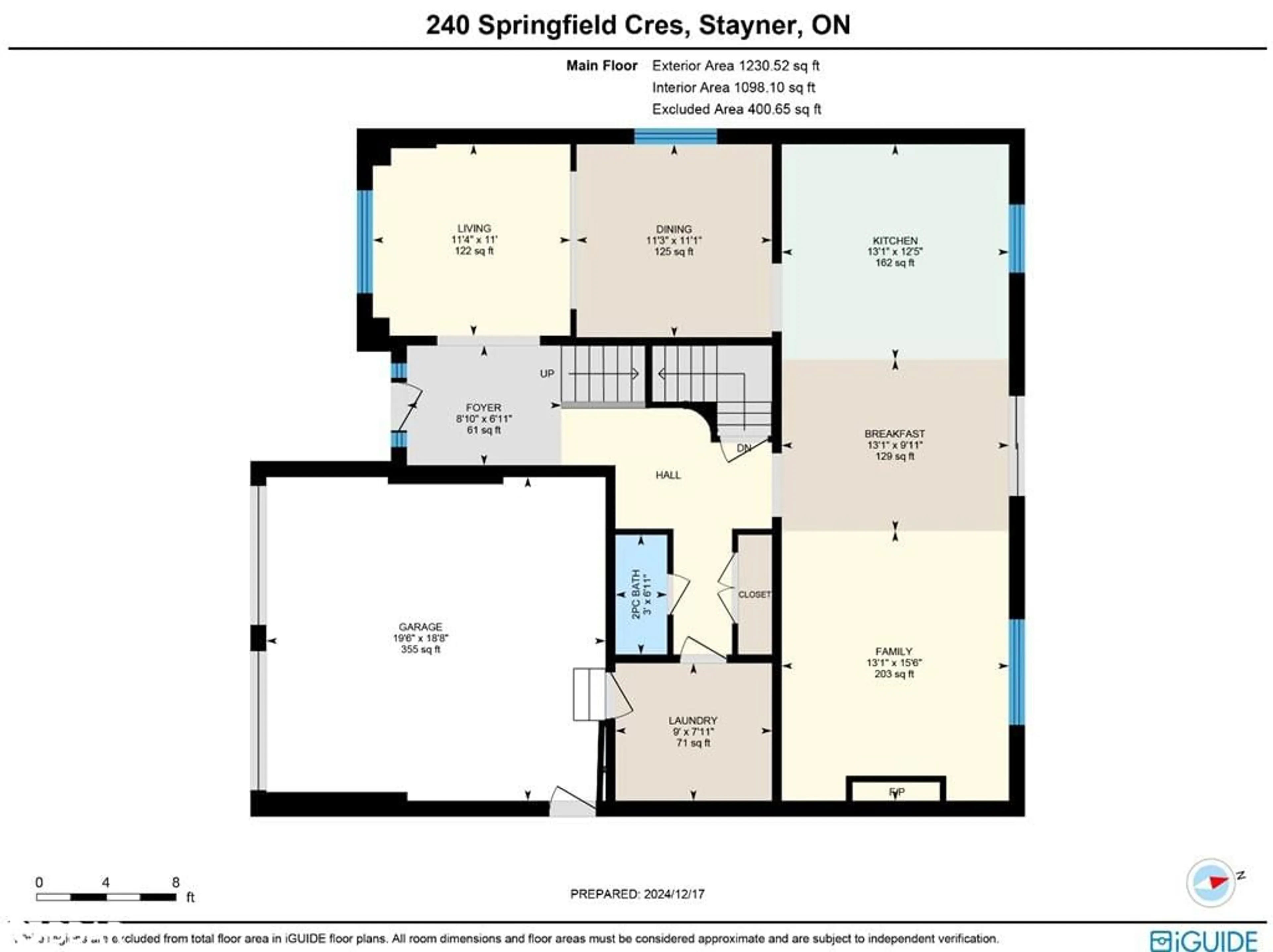 Floor plan for 240 Springfield Cres, Stayner Ontario L0M 1S0