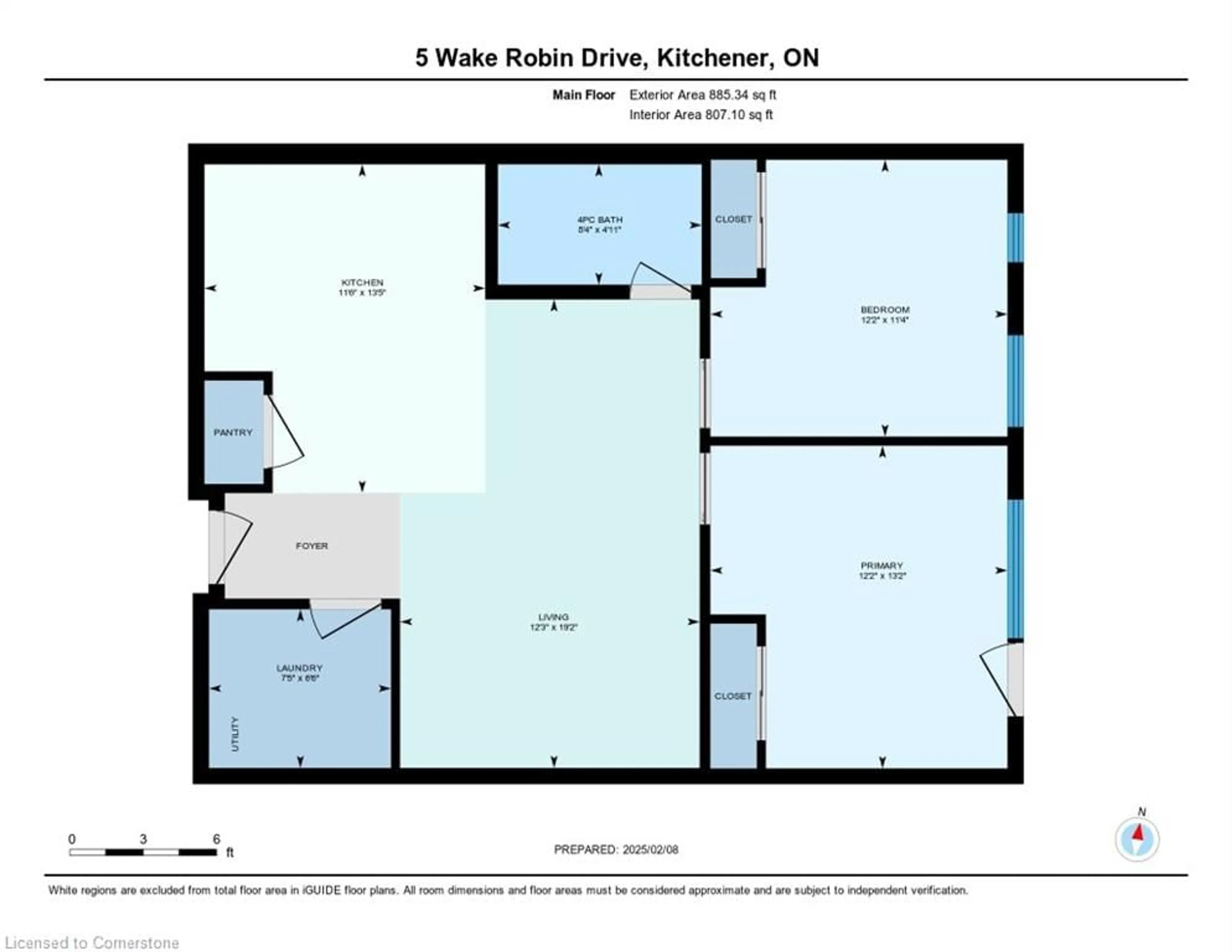 Floor plan for 5 Wake Robin Dr #107, Kitchener Ontario N2E 0H6