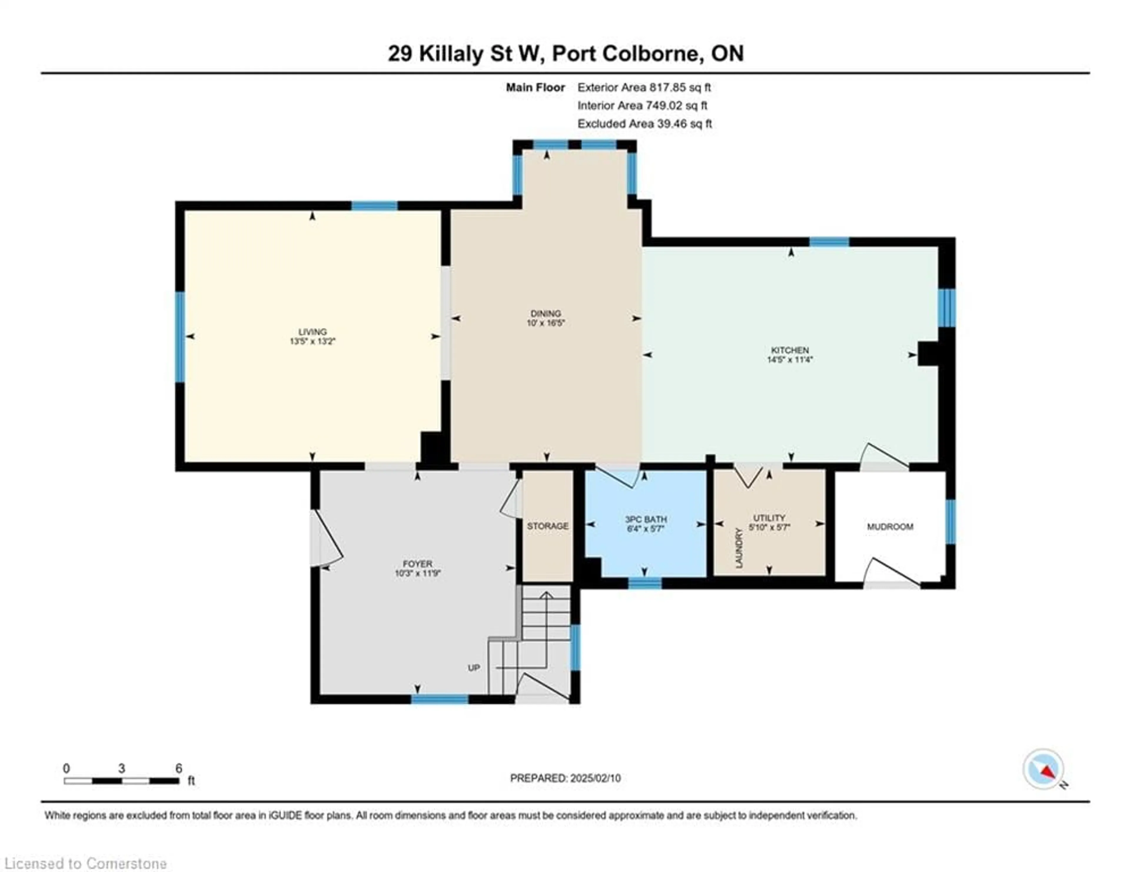 Floor plan for 29 Killaly St, Port Colborne Ontario L3K 3L4