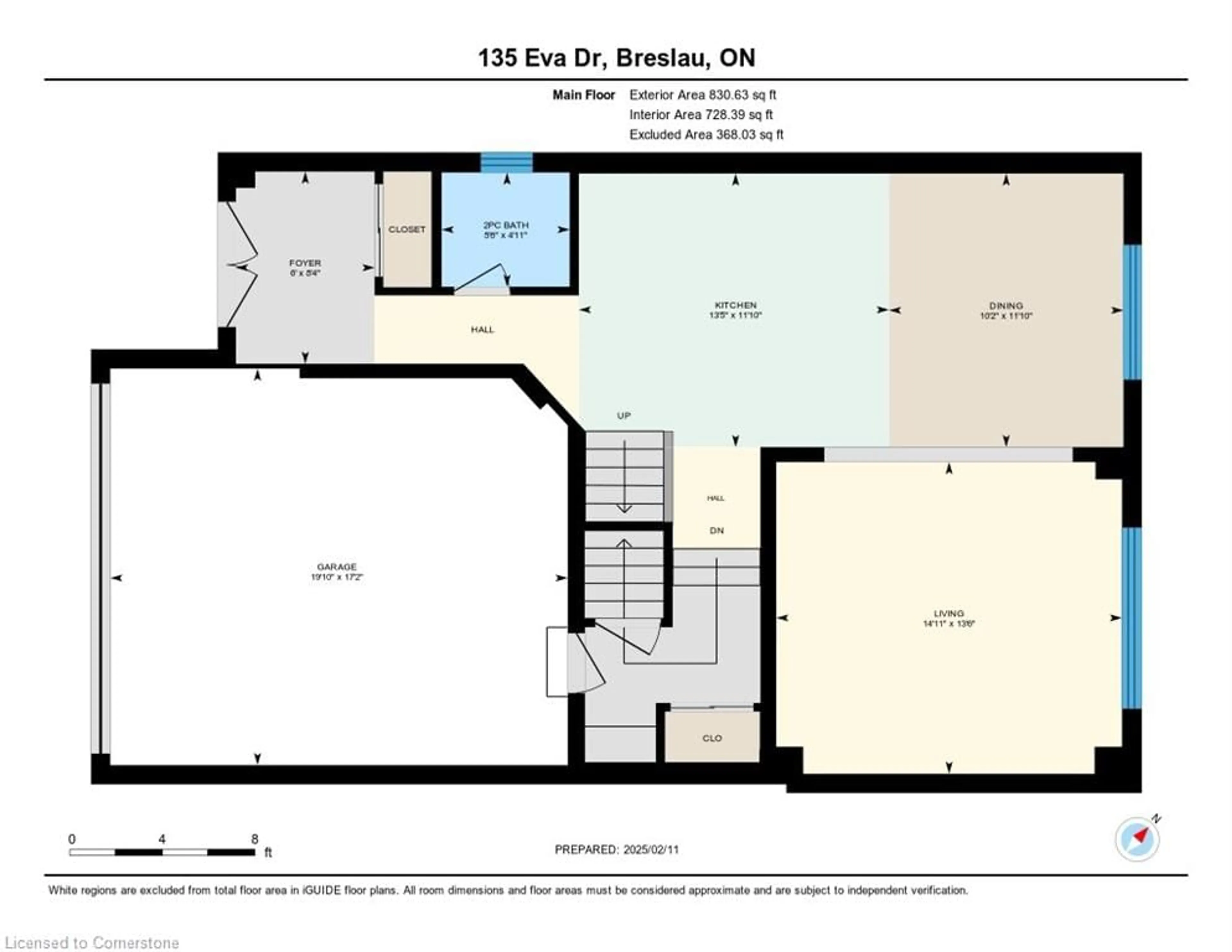 Floor plan for 135 Eva Dr, Breslau Ontario N0B 1M0