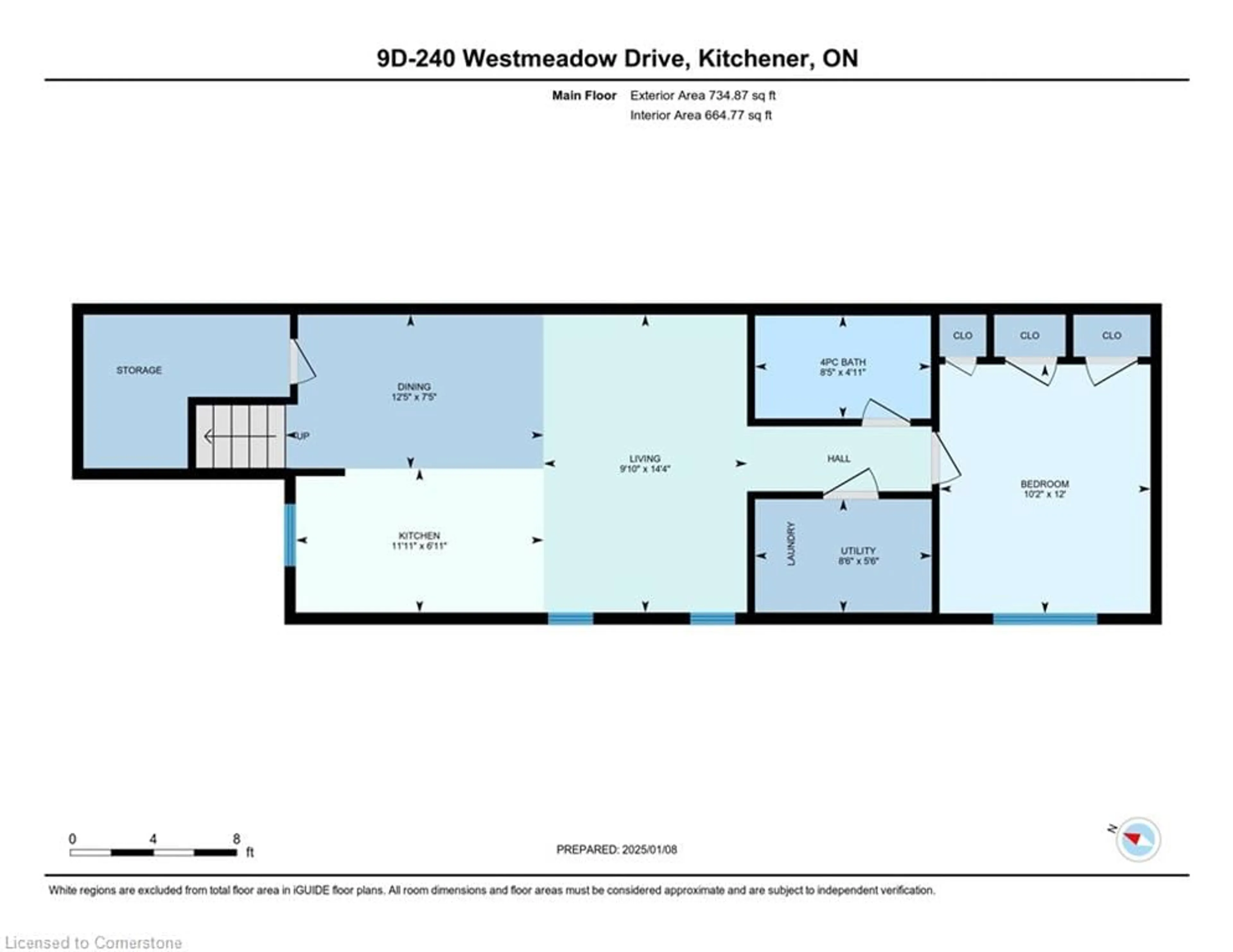 Floor plan for 240 Westmeadow Dr #D9, Kitchener Ontario N2N 0A1