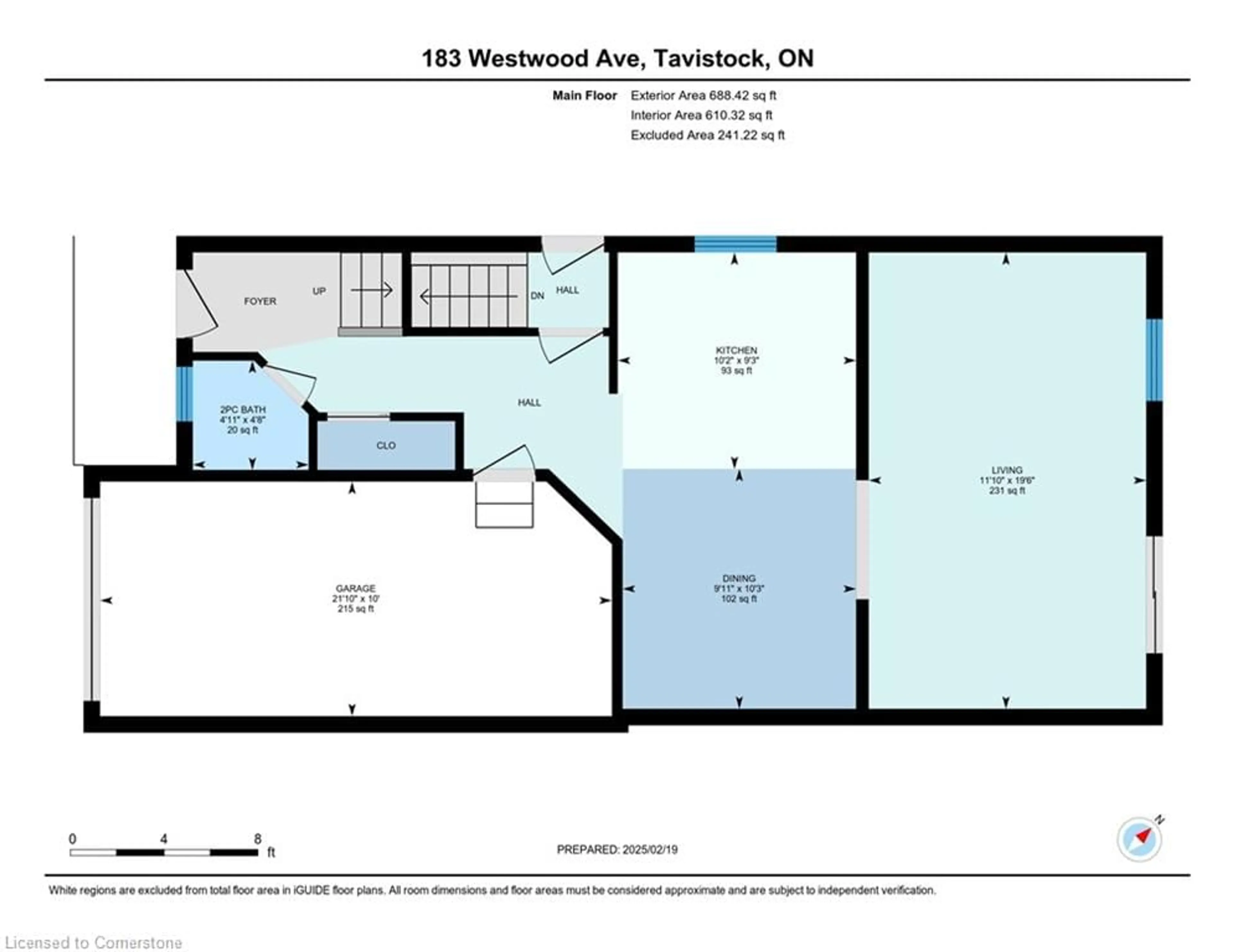 Floor plan for 183 Westwood Ave, Tavistock Ontario N0B 2R0