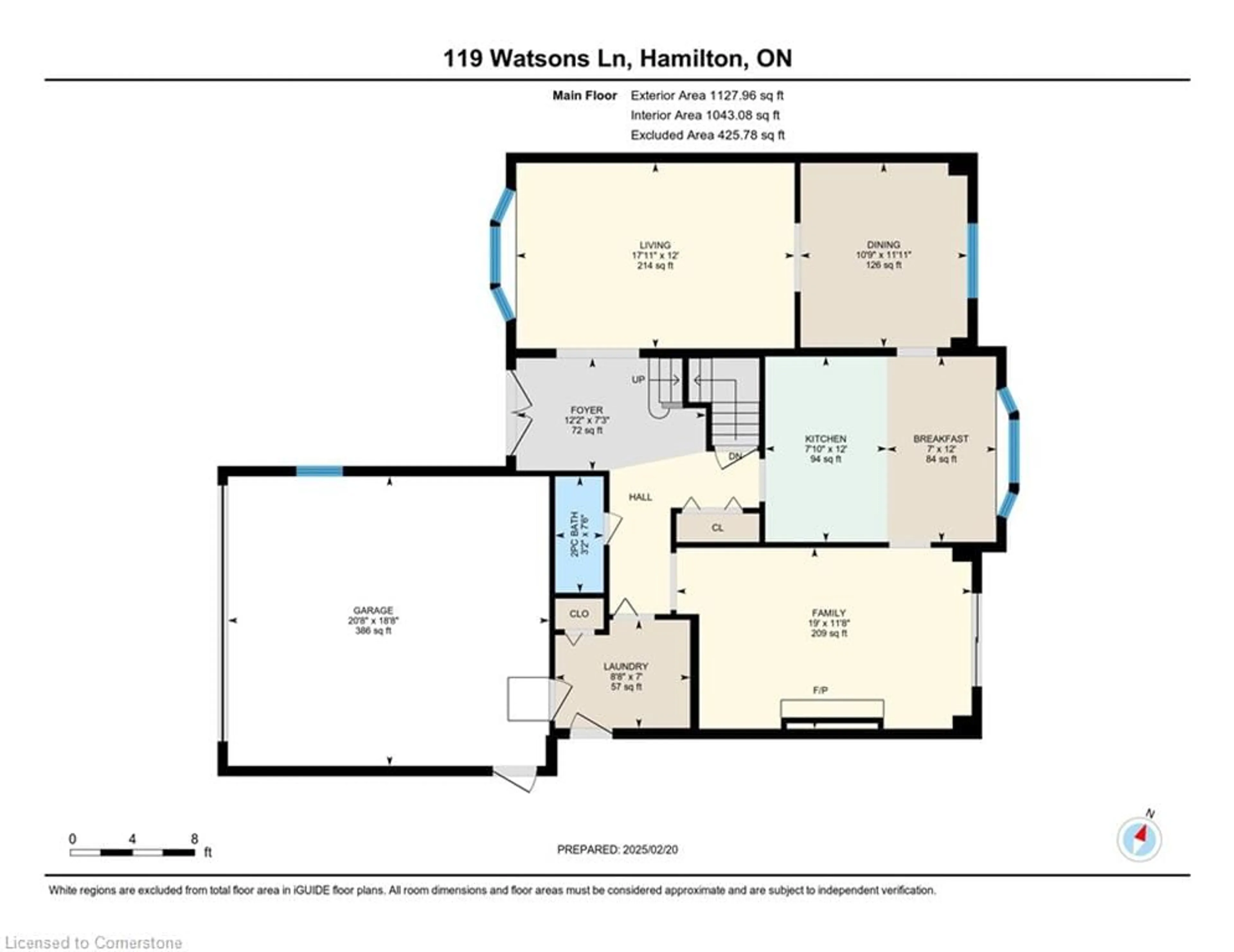 Floor plan for 119 Watsons Lane, Dundas Ontario L9H 6K9