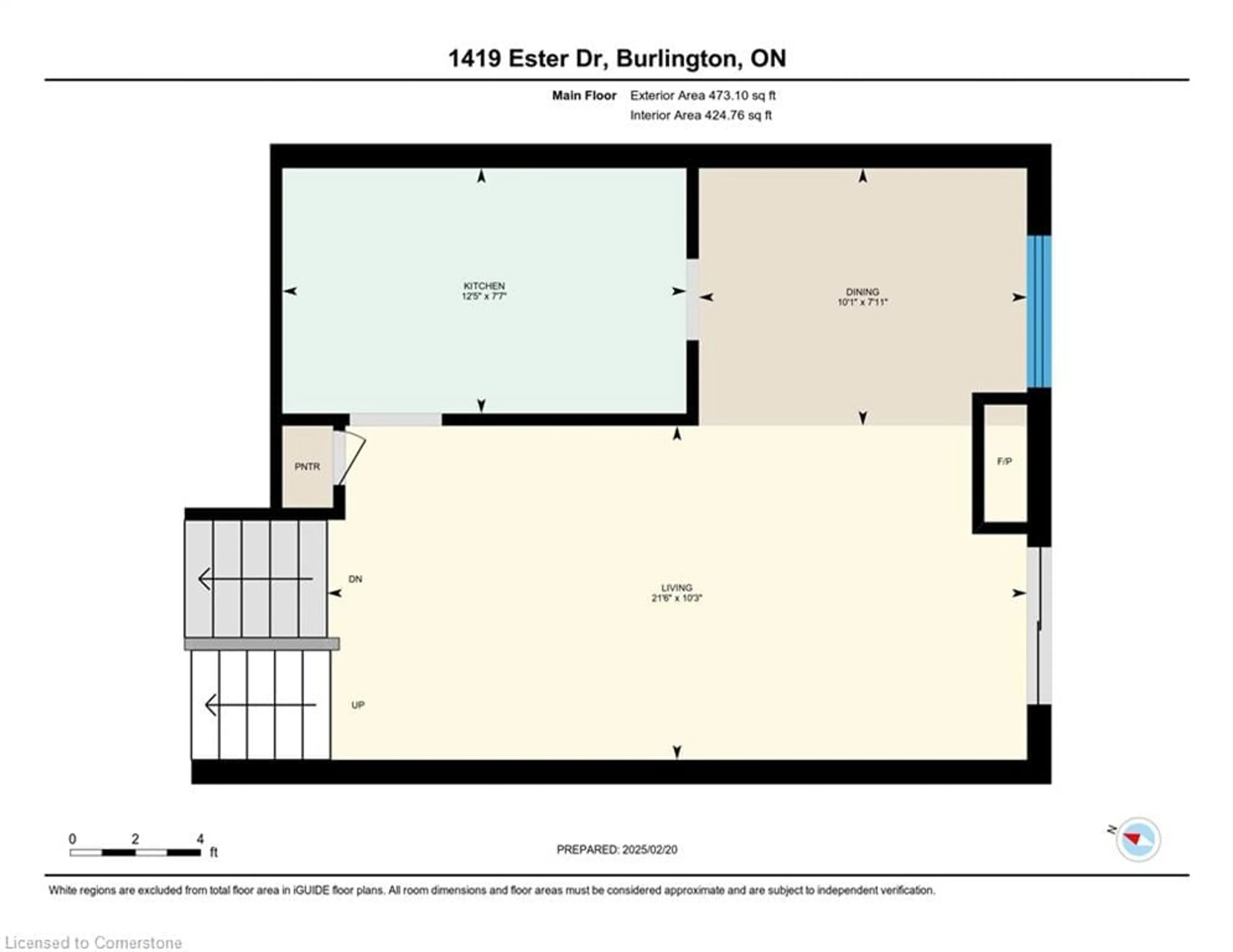 Floor plan for 1419 Ester Dr, Burlington Ontario L7P 1L5