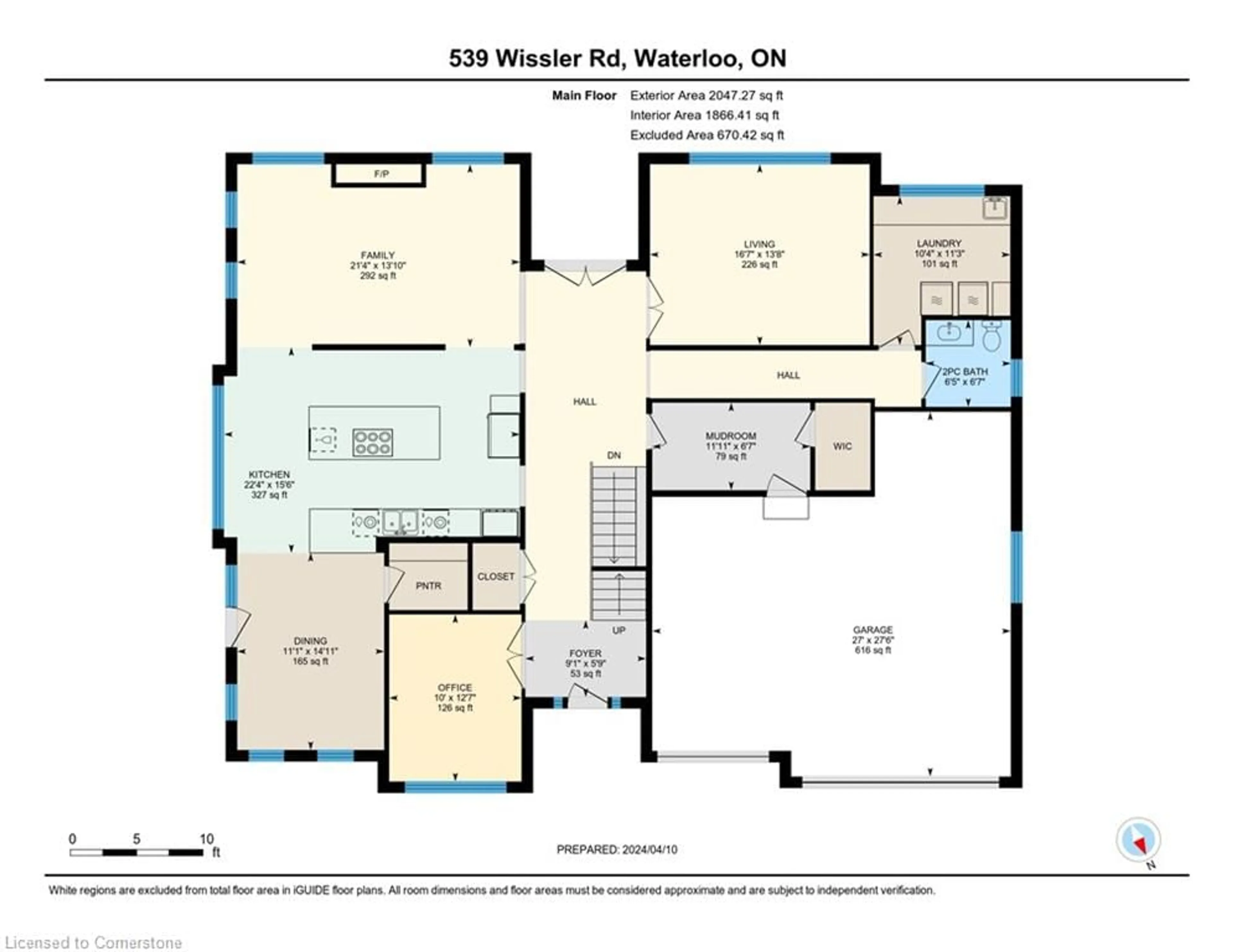 Floor plan for 539 Wissler Rd, Waterloo Ontario N2K 3Y9