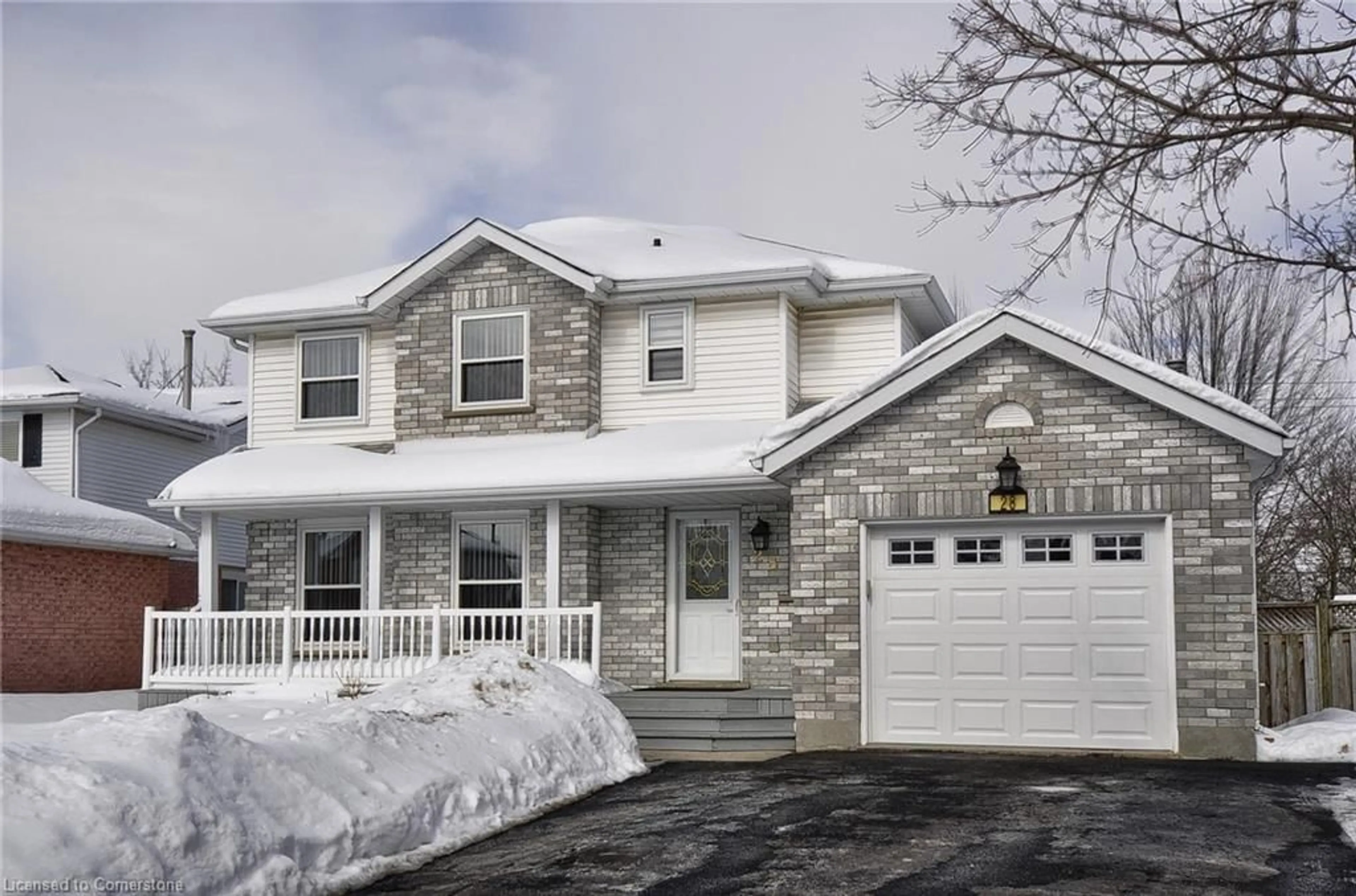 Home with brick exterior material, street for 28 Woodcroft Pl, Cambridge Ontario N1P 1B1