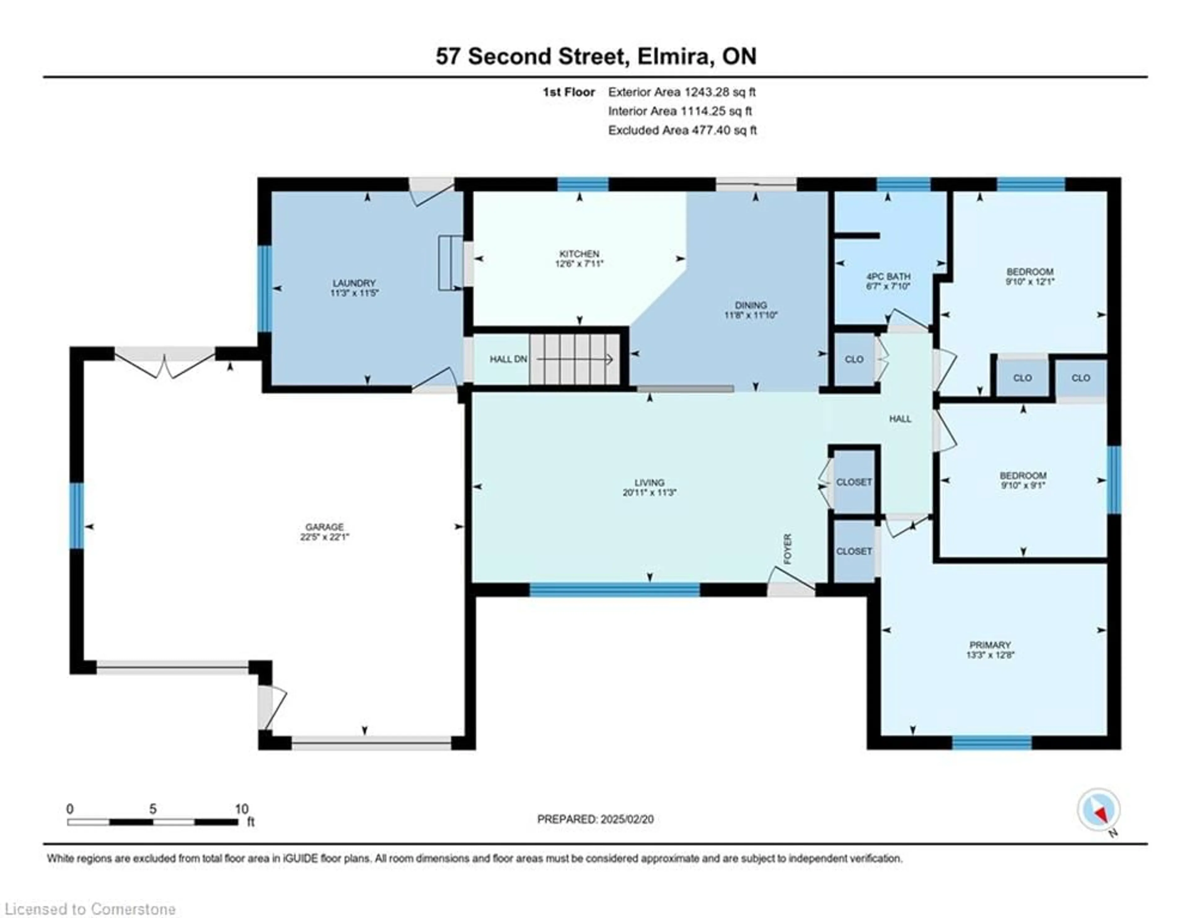 Floor plan for 57 Second St, Elmira Ontario N3B 1H1