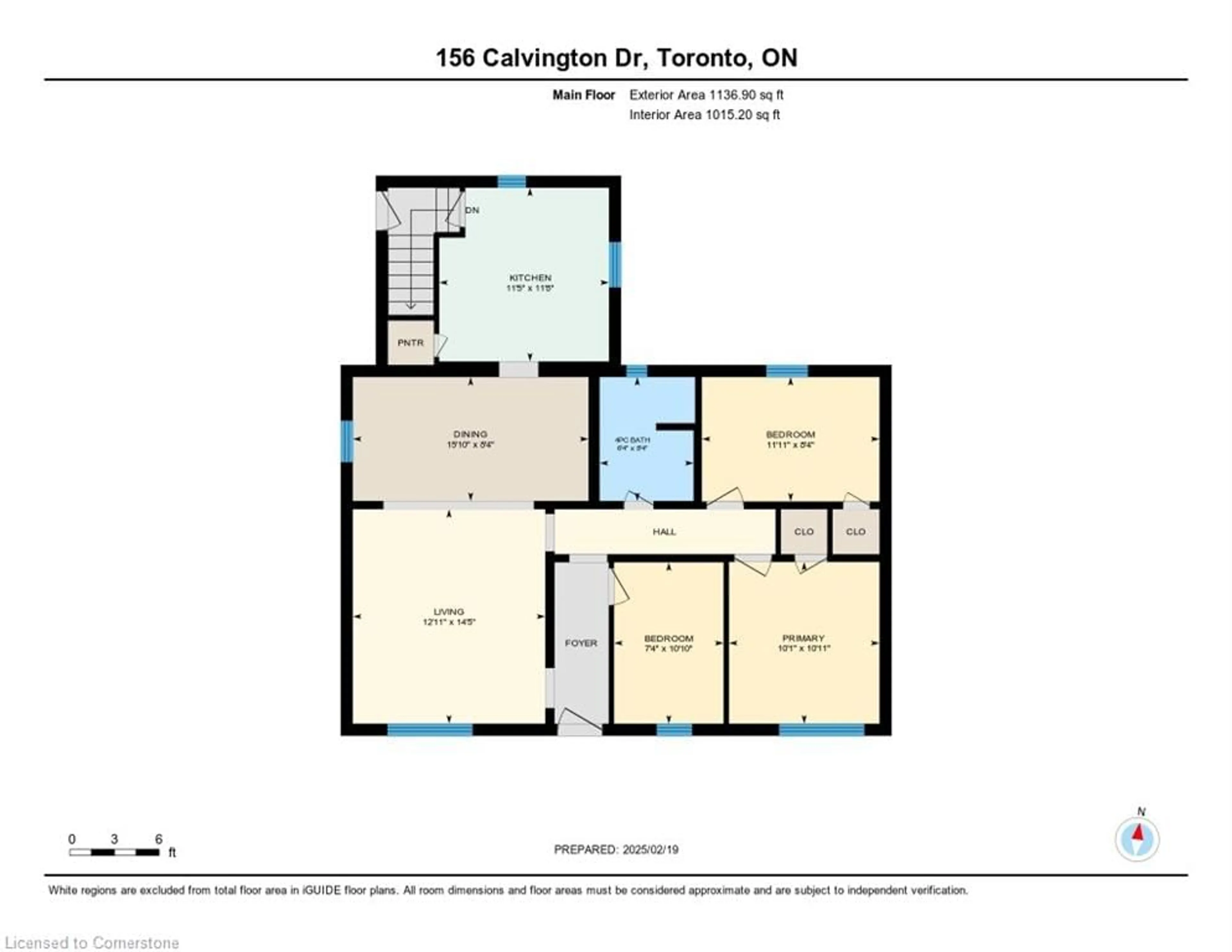 Floor plan for 156 Calvington Dr, Toronto Ontario M3M 2M6