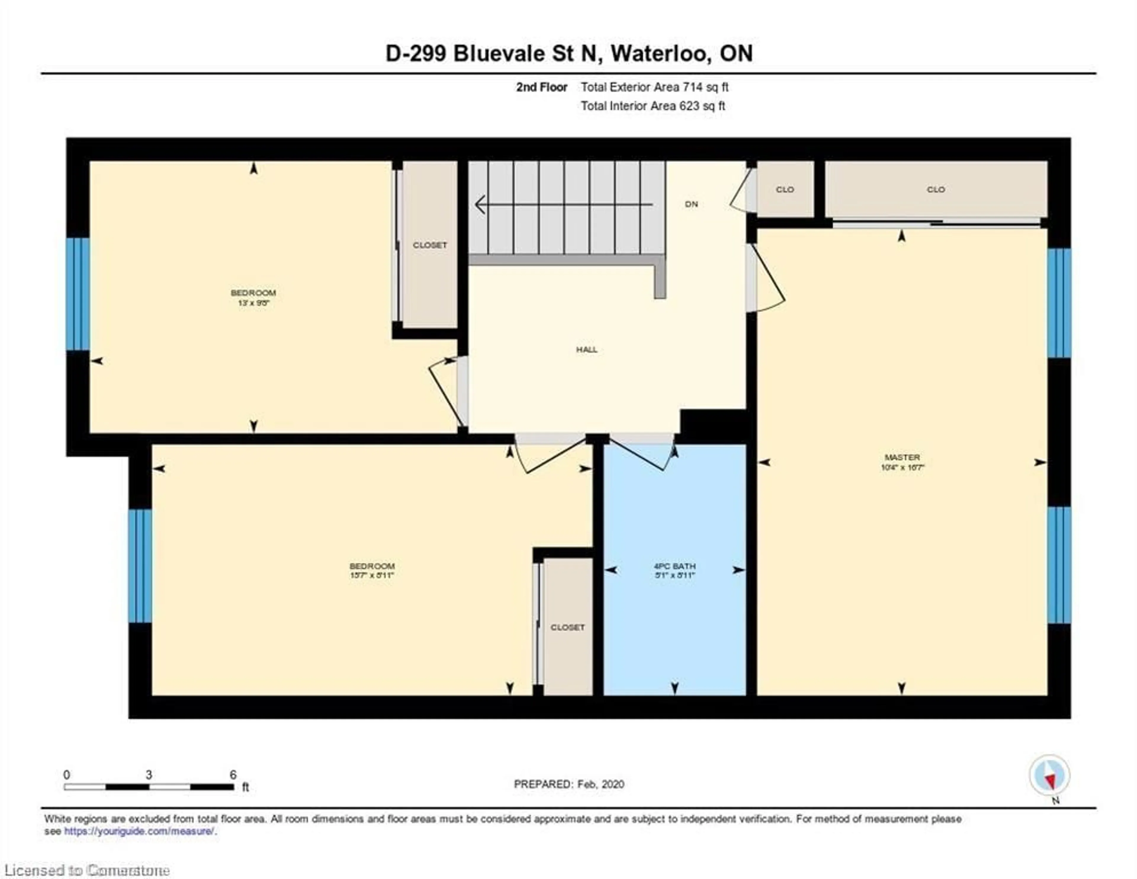 Floor plan for 299D Bluevale St, Waterloo Ontario N2J 4H6