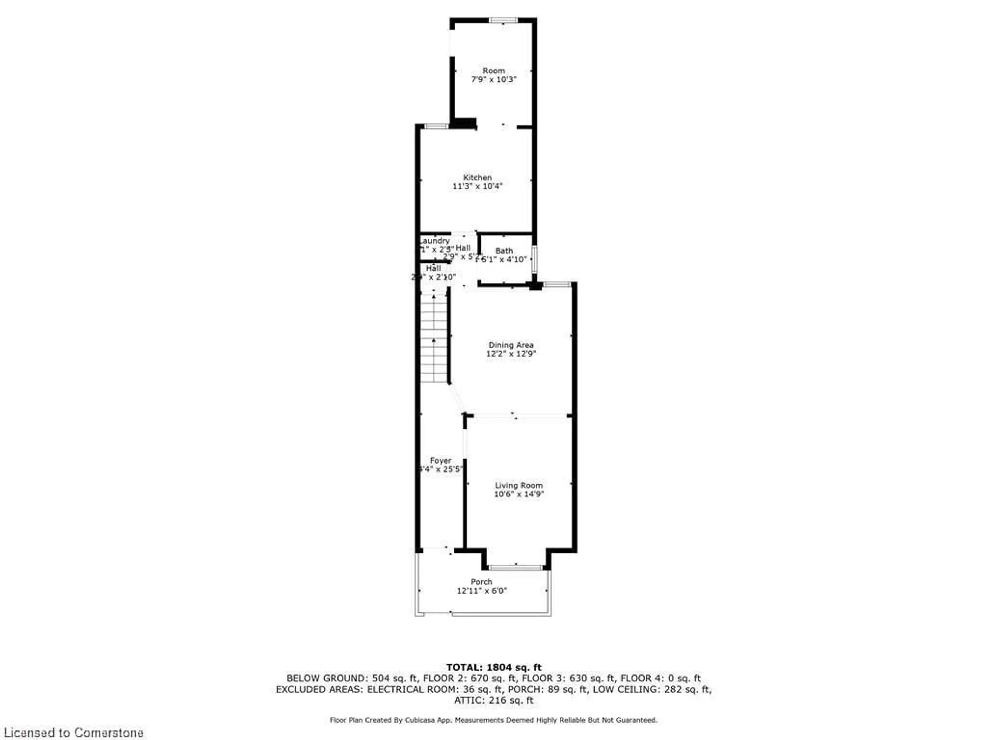 Floor plan for 166 Catharine St, Hamilton Ontario L8L 4S5