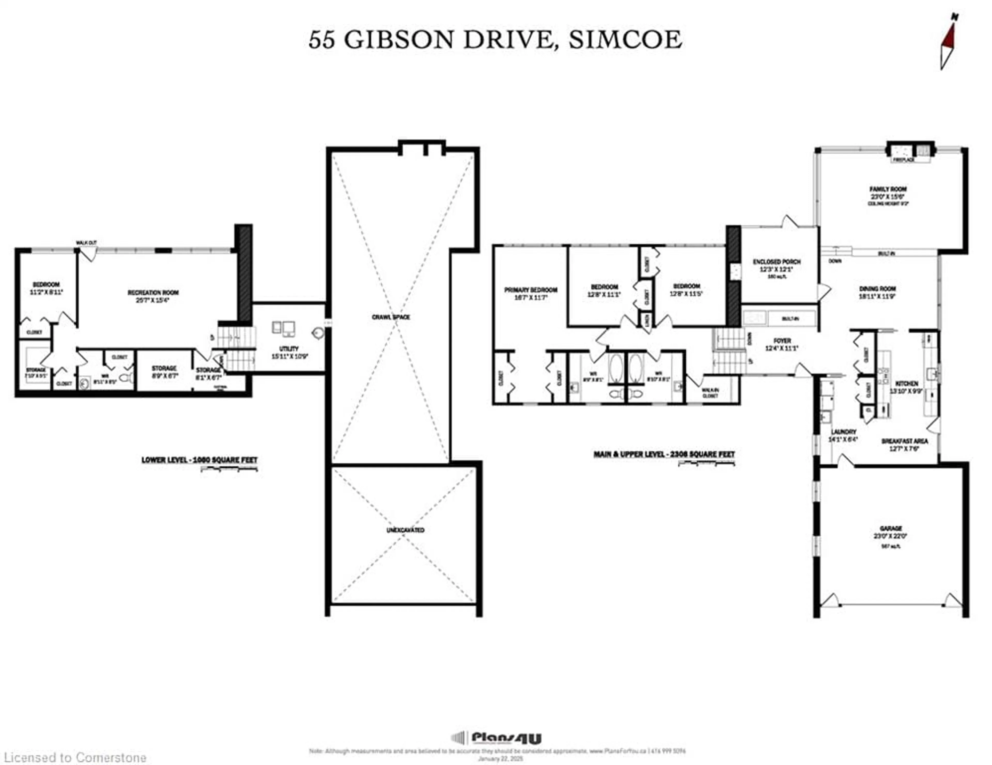 Floor plan for 55 Gibson Dr, Simcoe Ontario N3Y 3Y1