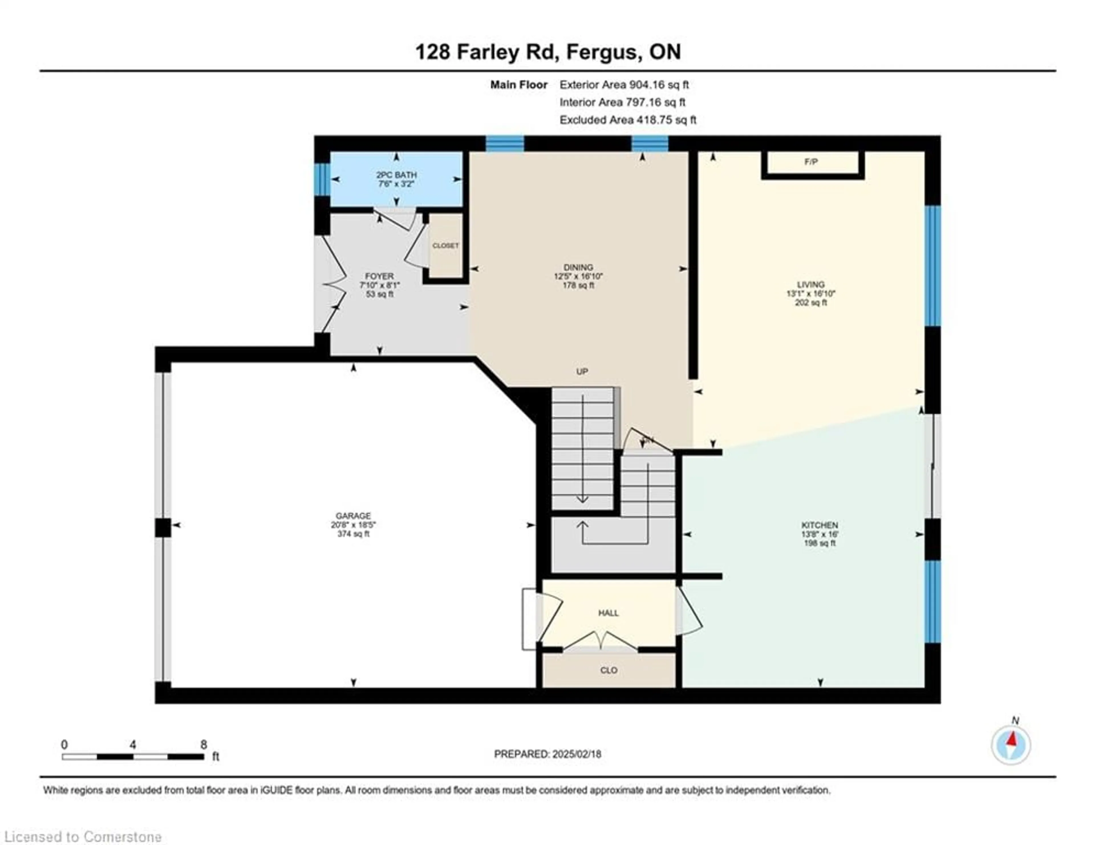 Floor plan for 128 Farley Road, Fergus Ontario N1M 0E8