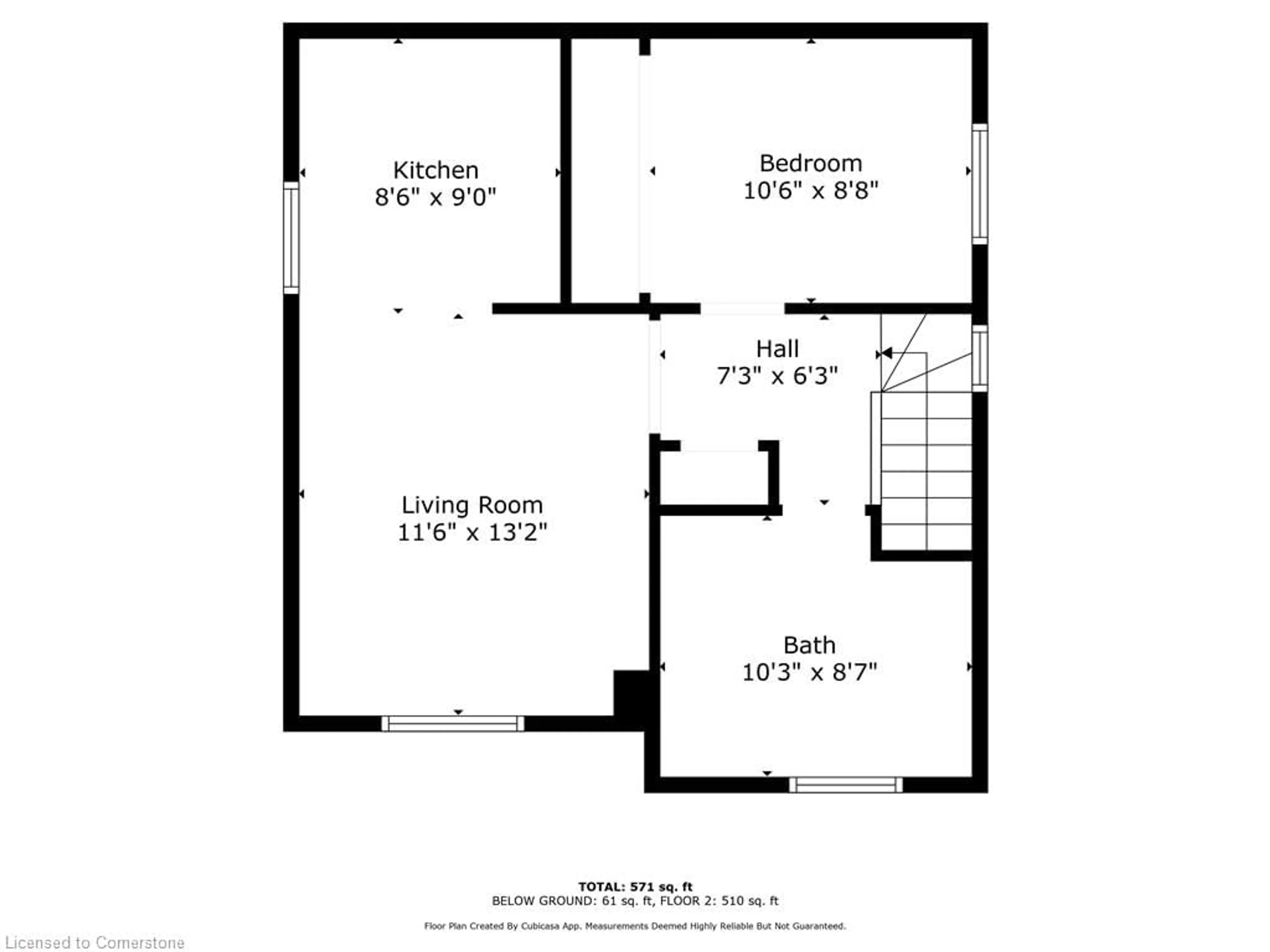 Floor plan for 439 King William St, Hamilton Ontario L8L 1R1