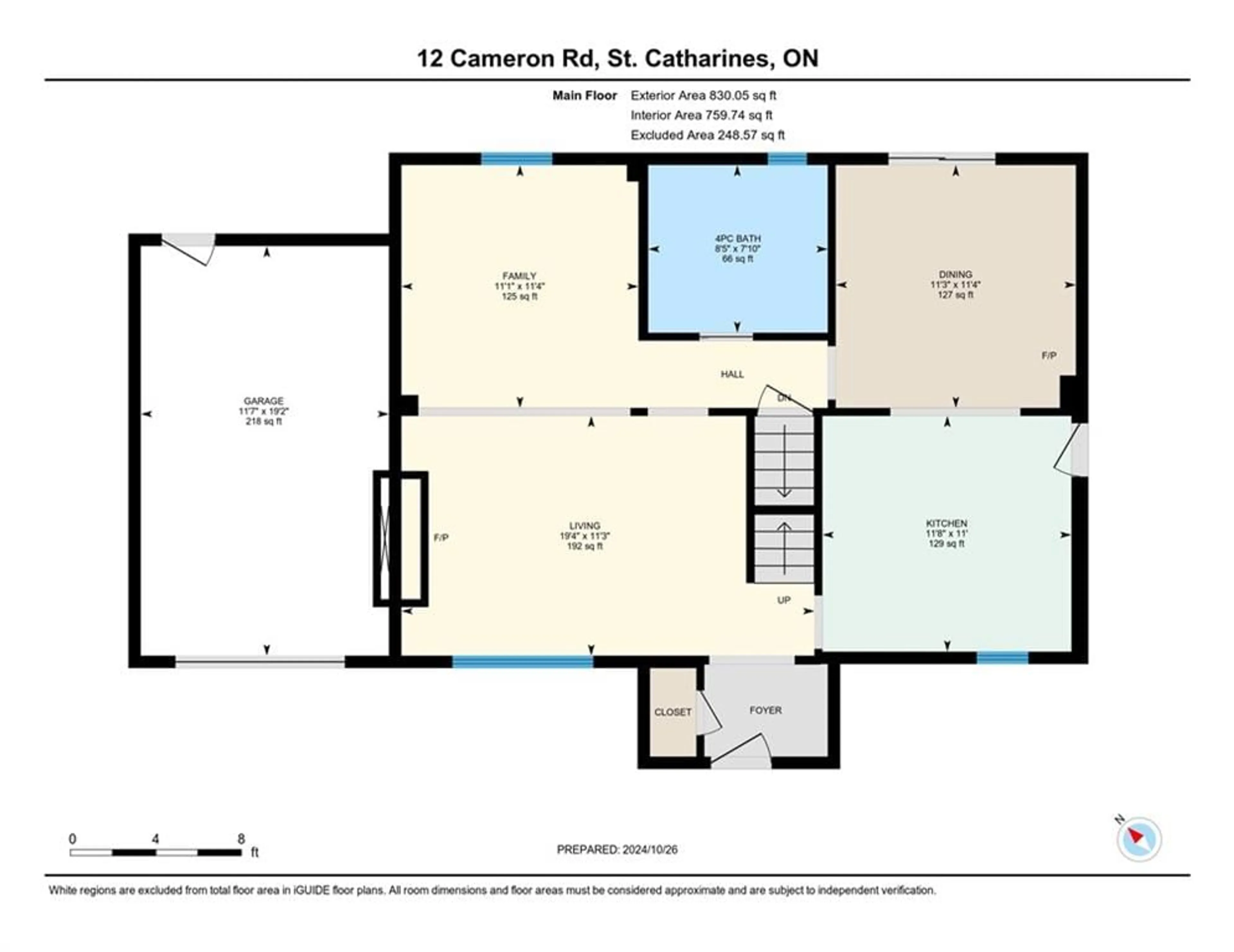 Floor plan for 12 Cameron Rd, St. Catharines Ontario L2P 3E2