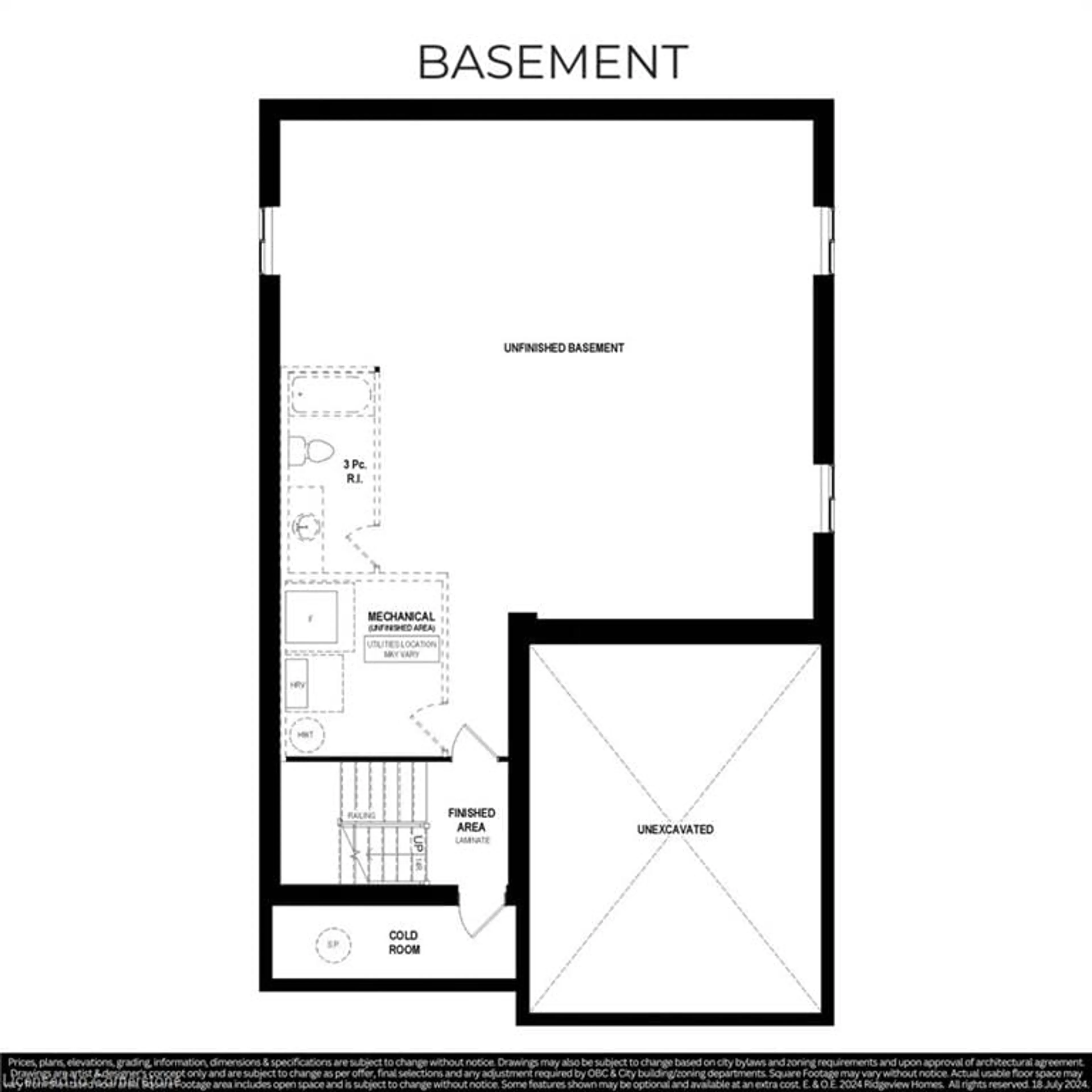 Floor plan for LOT 23 Rivergreen Cres, Cambridge Ontario N1S 0E5