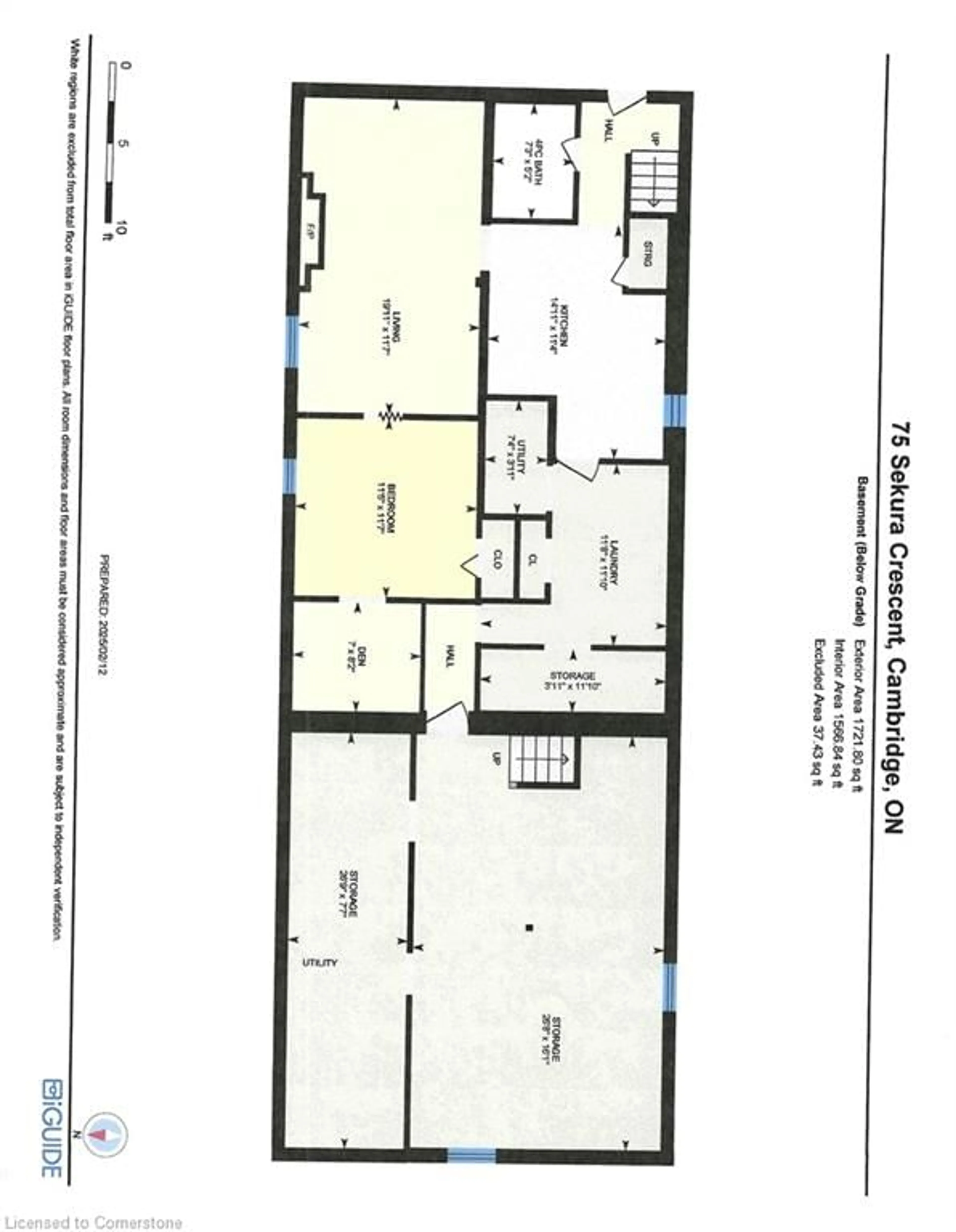 Floor plan for 75 Sekura Cres, Cambridge Ontario N1R 7C9