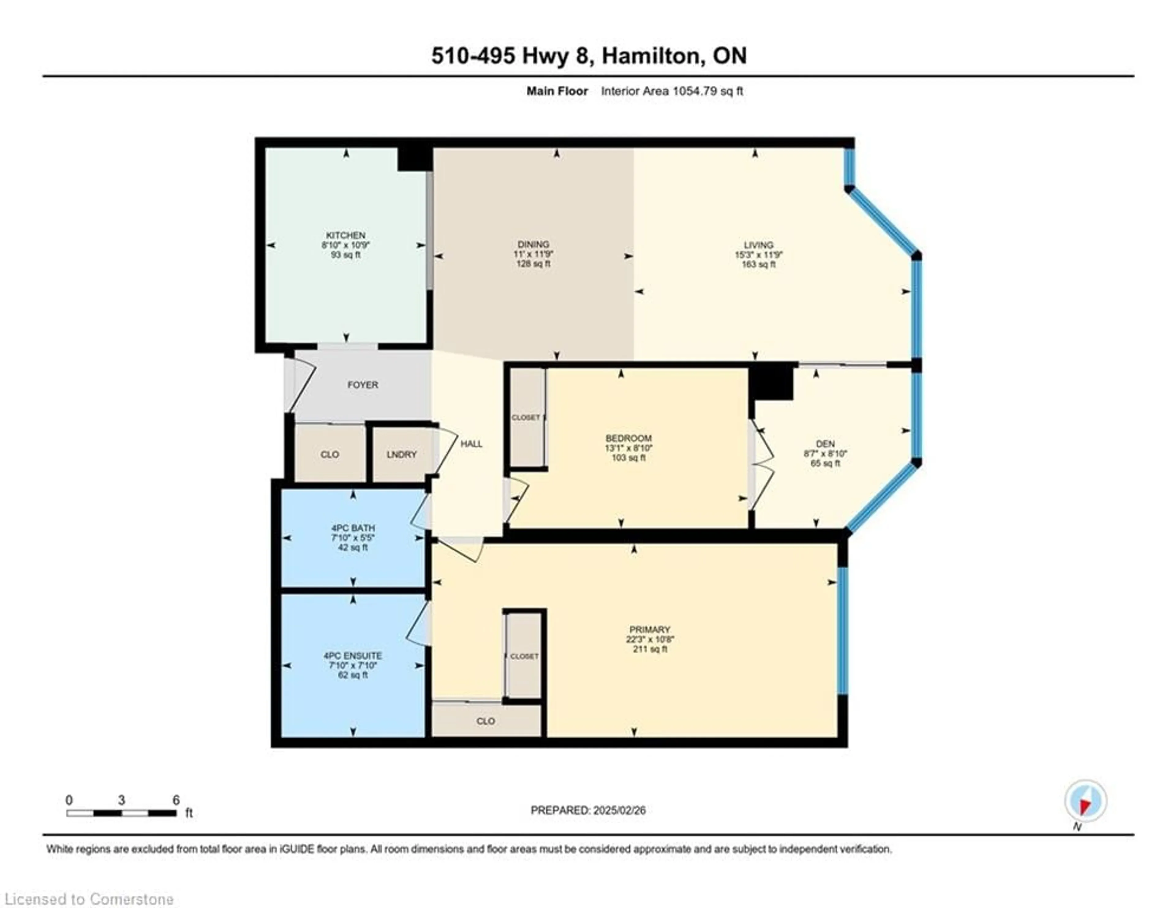 Floor plan for 495 Highway No. 8 #510, Hamilton Ontario L8G 5E1