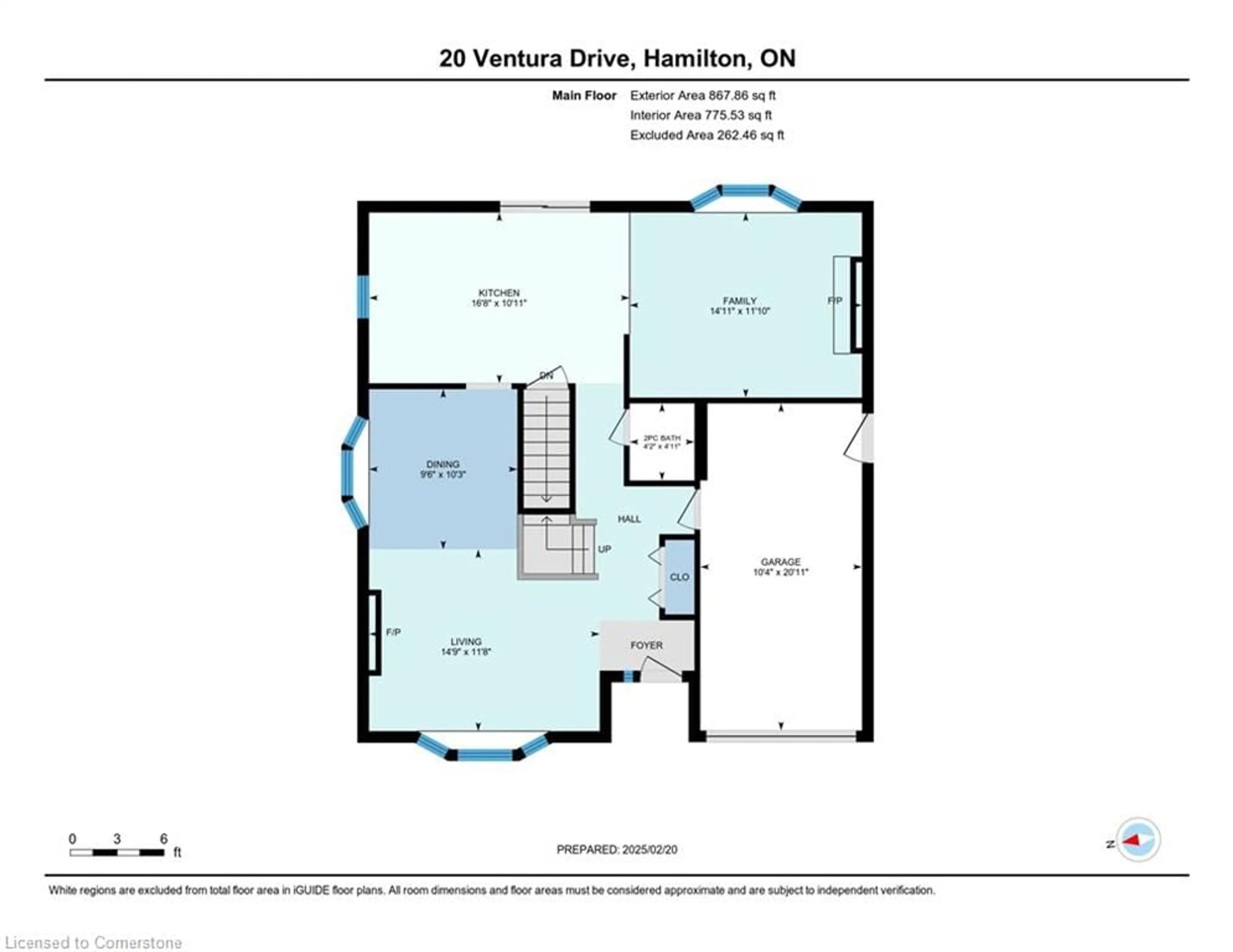 Floor plan for 20 Ventura Dr, Stoney Creek Ontario L8J 1W7