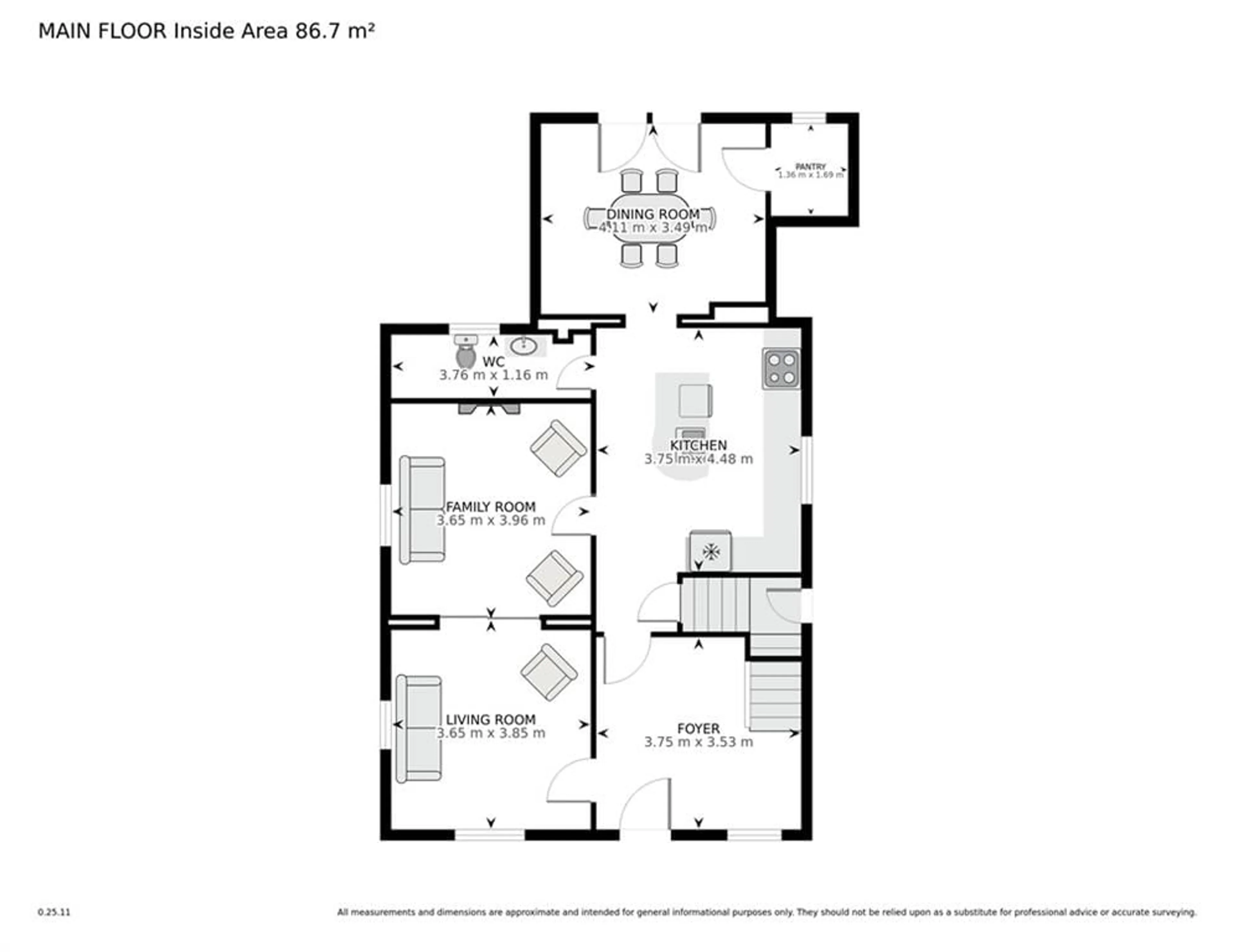 Floor plan for 212 Front St, Stratford Ontario N5A 4H7