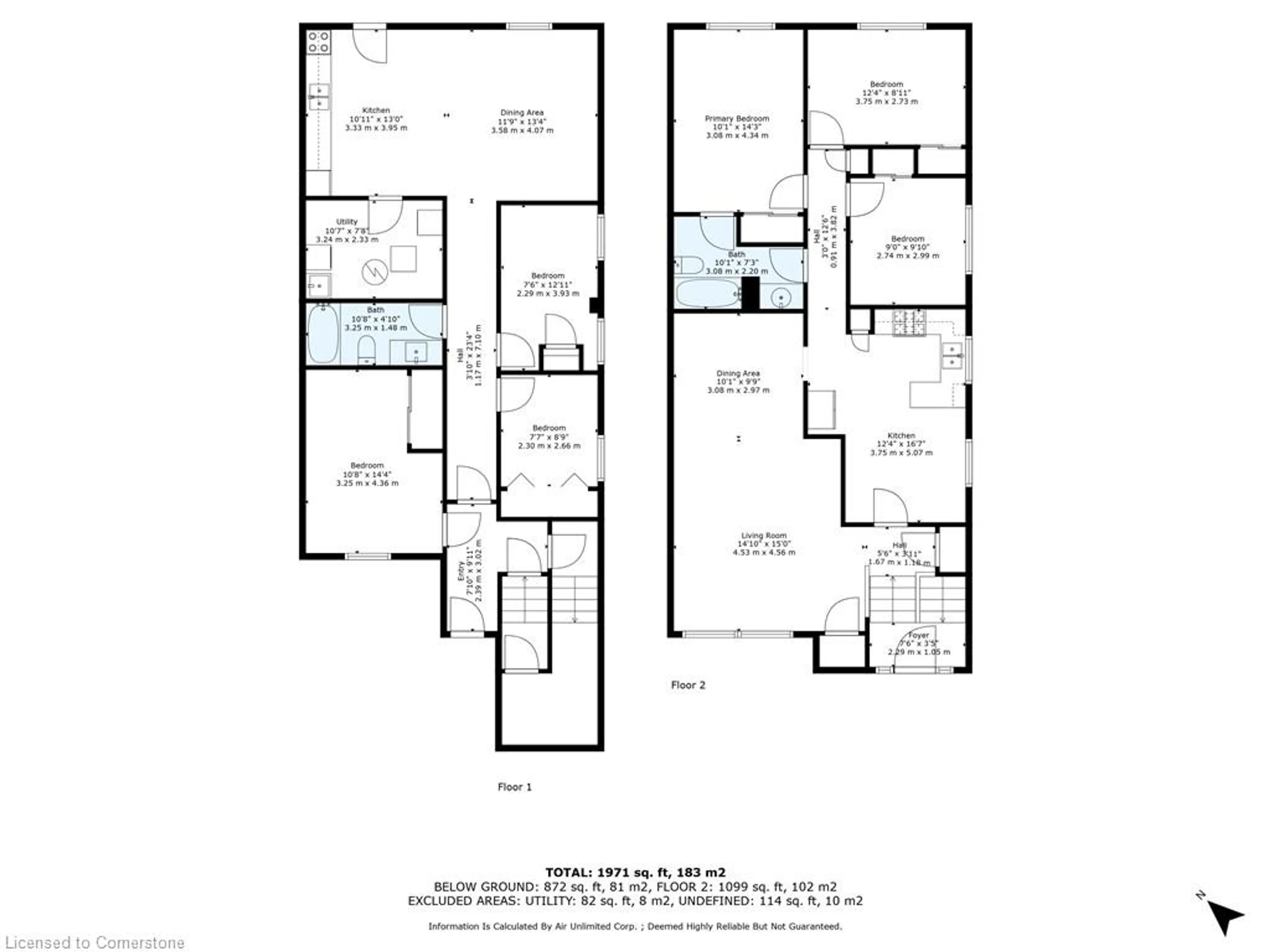 Floor plan for 7285 Lancaster Ave, Peel Ontario L4T 2L5