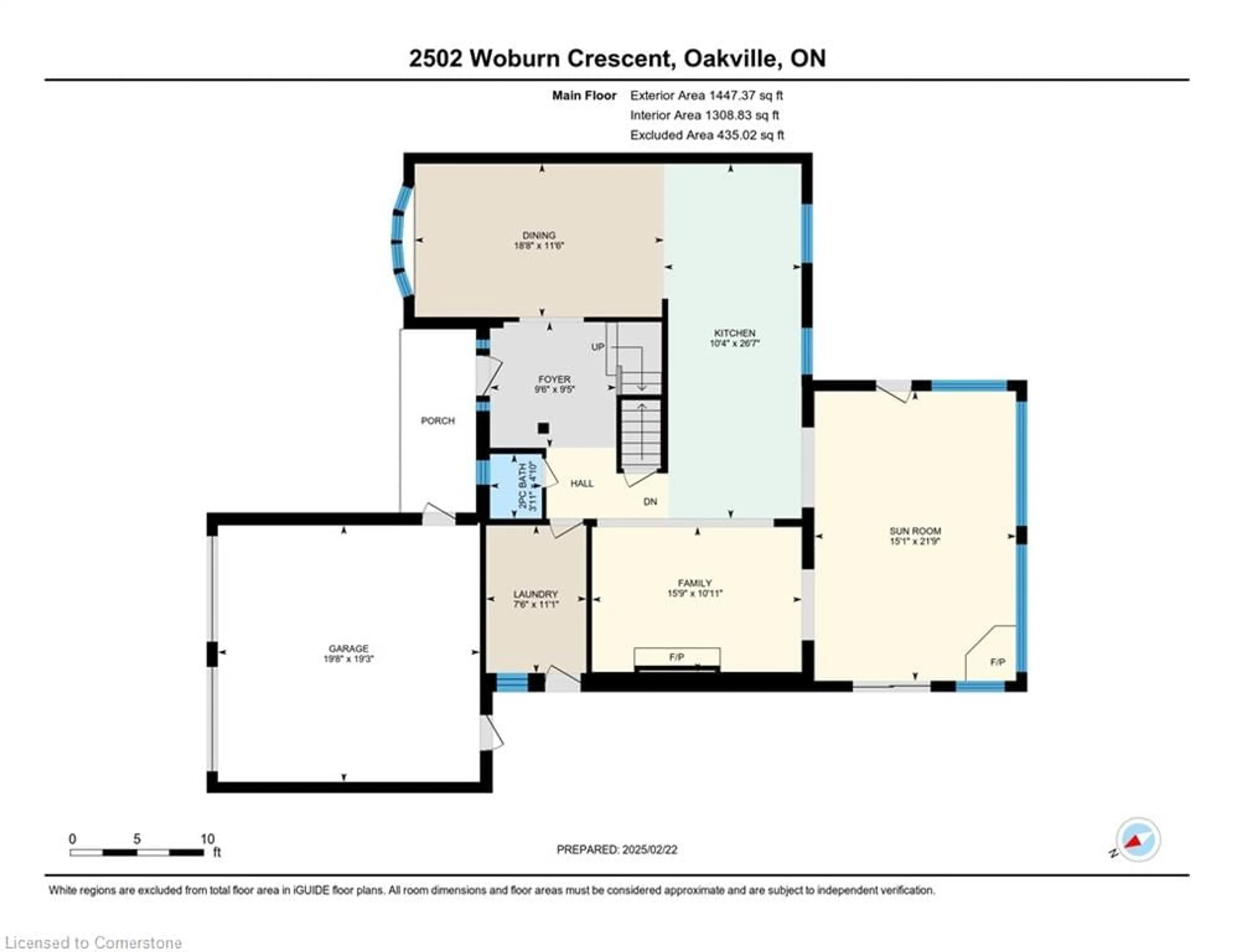 Floor plan for 2502 Woburn Cres, Oakville Ontario L6L 5E9