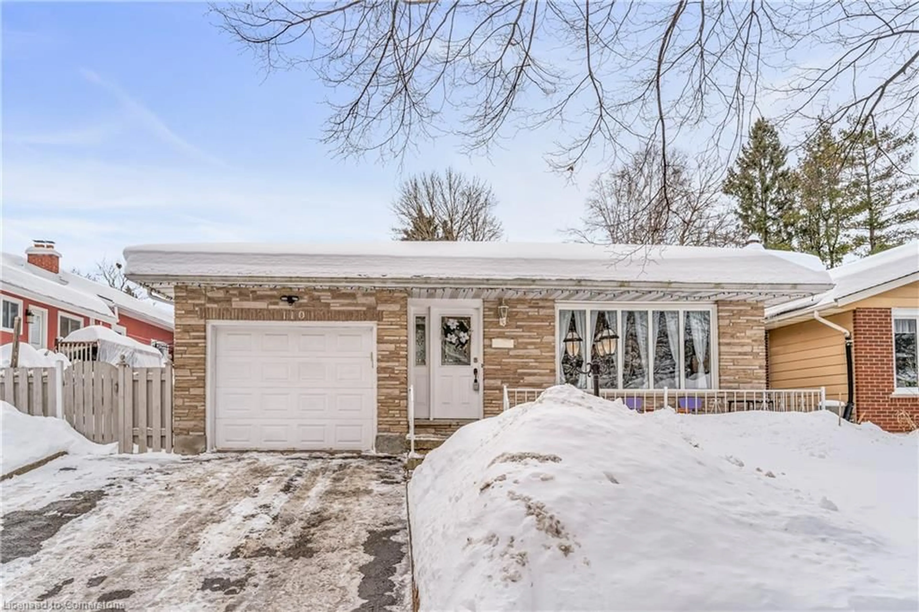 Home with brick exterior material, street for 110 Century Hill Dr, Kitchener Ontario N2E 2H8