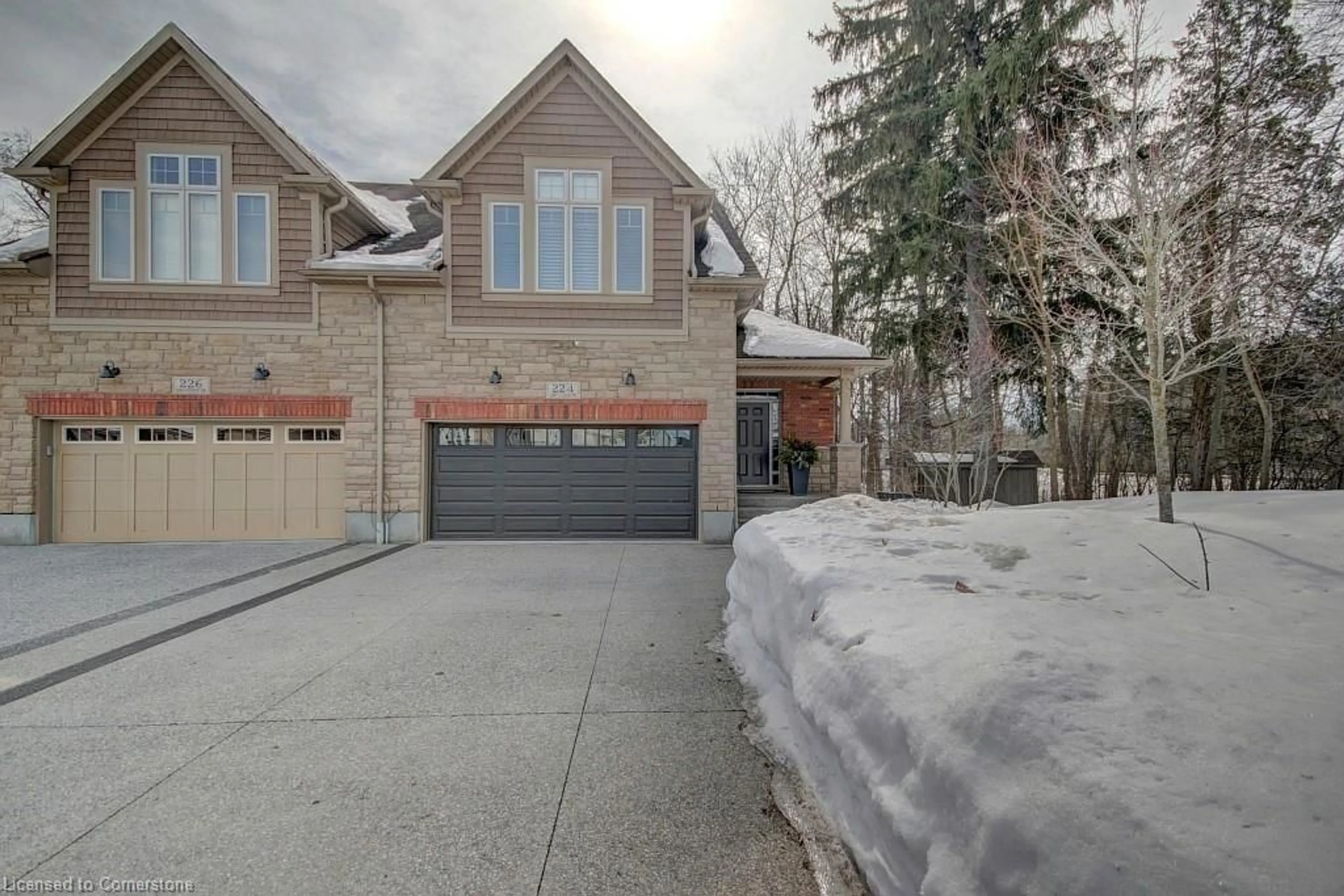 Home with brick exterior material, street for 224 Sims Estate Dr, Kitchener Ontario N2A 0A5