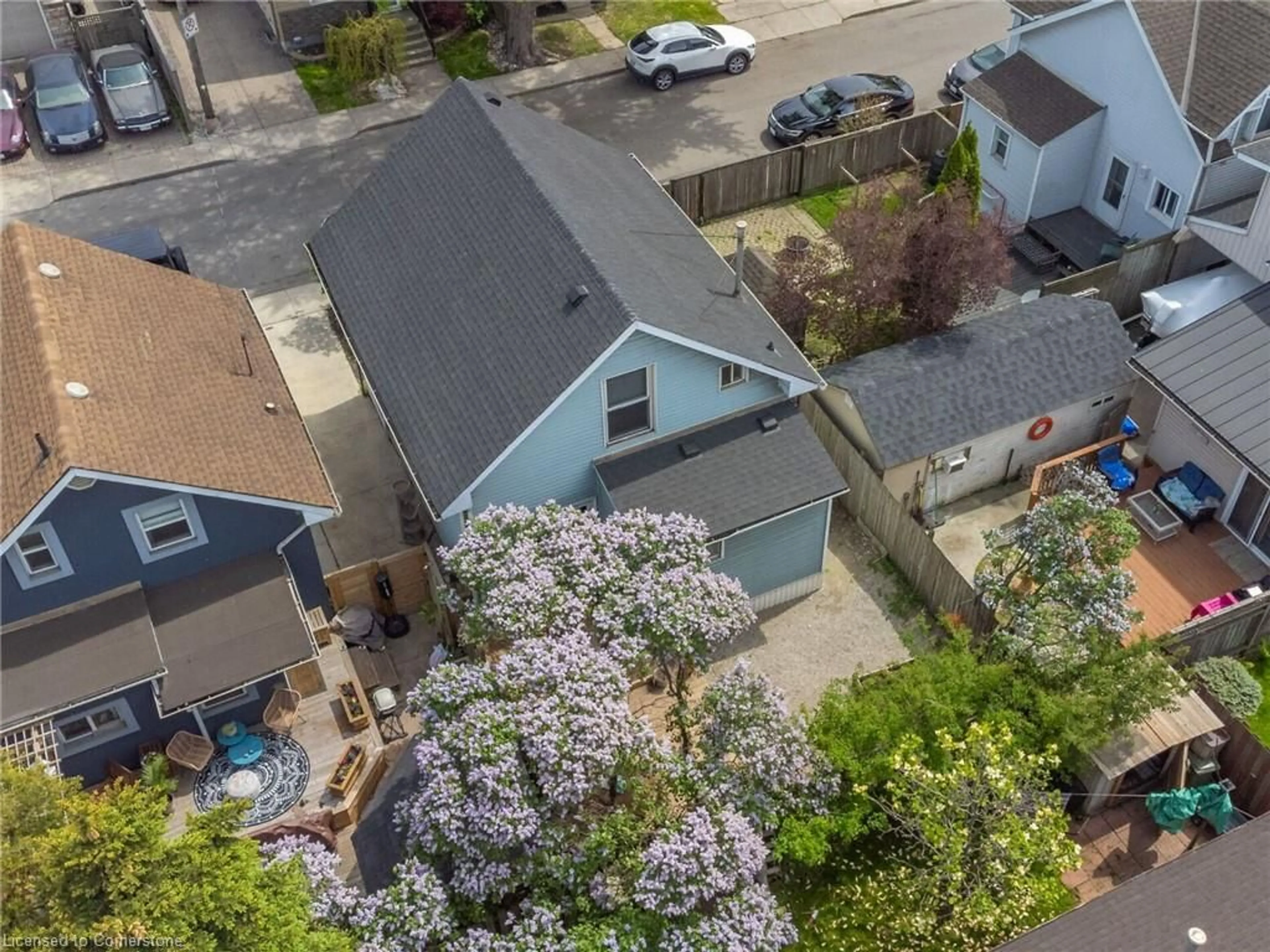 A pic from outside/outdoor area/front of a property/back of a property/a pic from drone, street for 1 Mareve Ave, Hamilton Ontario L8H 7A7