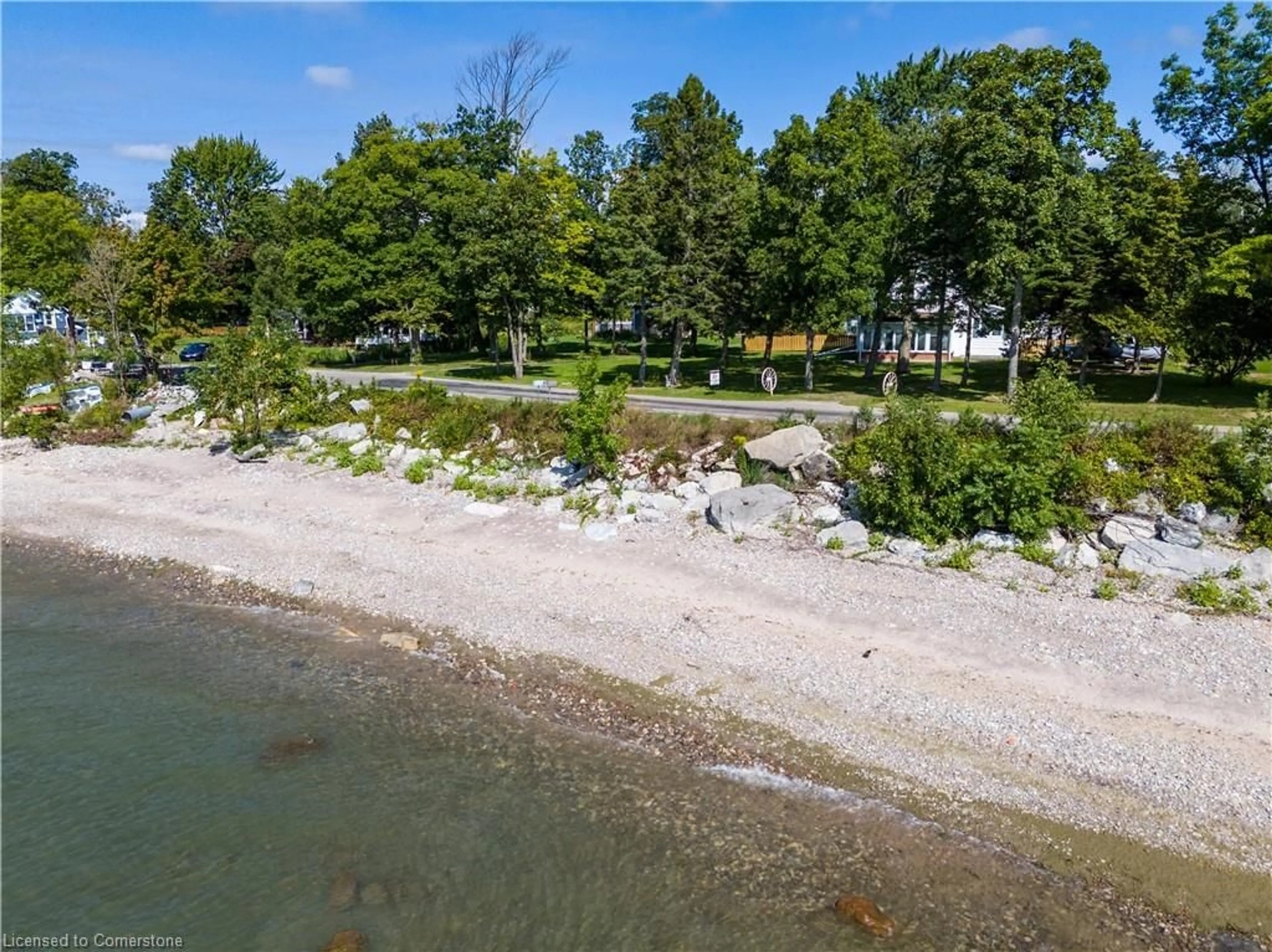 A pic from outside/outdoor area/front of a property/back of a property/a pic from drone, water/lake/river/ocean view for 2431 Lakeshore Rd, Dunnville Ontario N1A 2W8