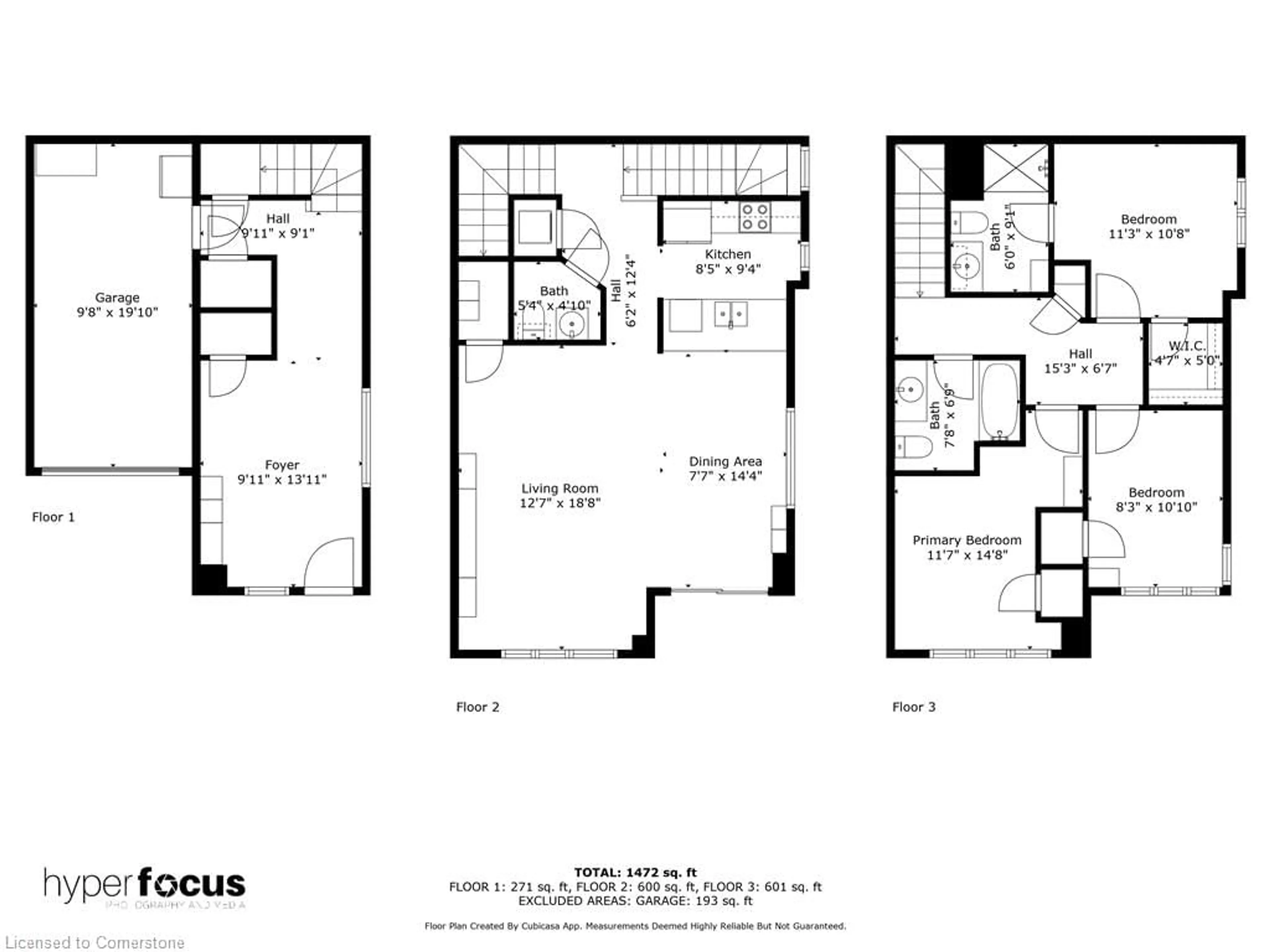 Floor plan for 61 Soho Street #145, Hamilton Ontario L8J 2R9