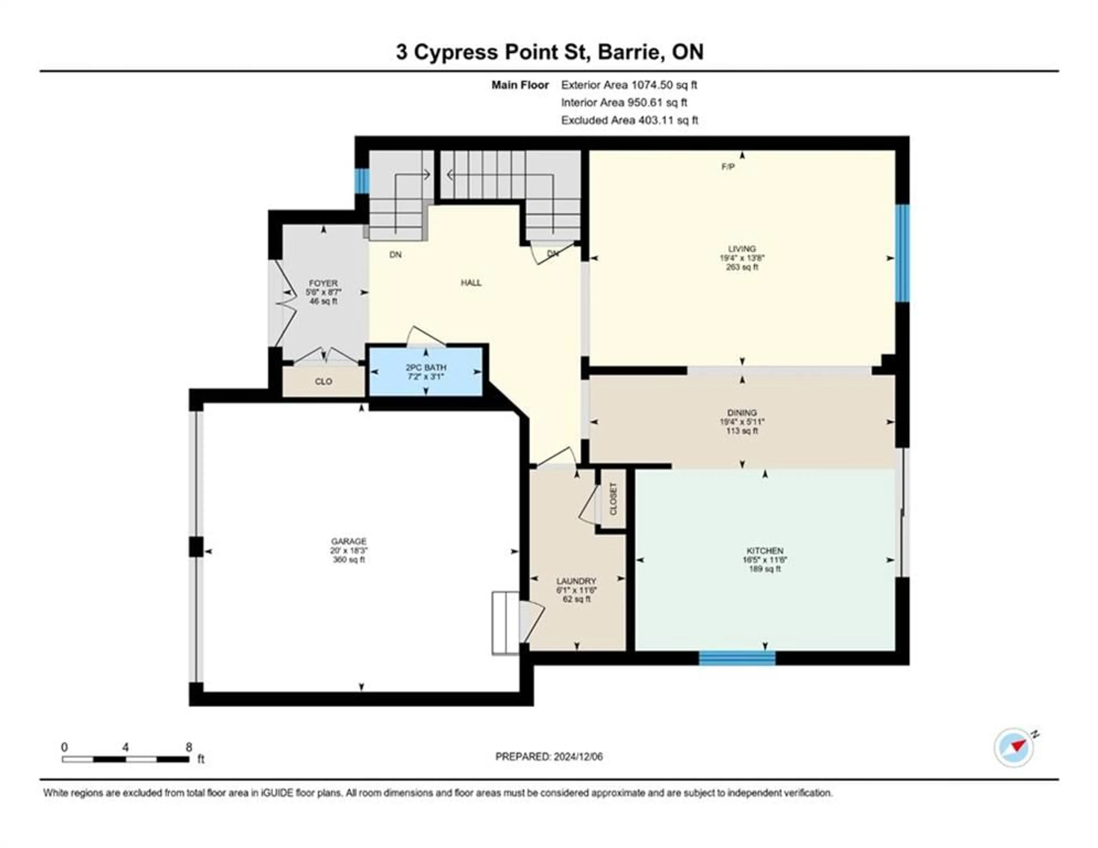 Floor plan for 3 Cypress Point Street, Barrie Ontario L4N 6J9