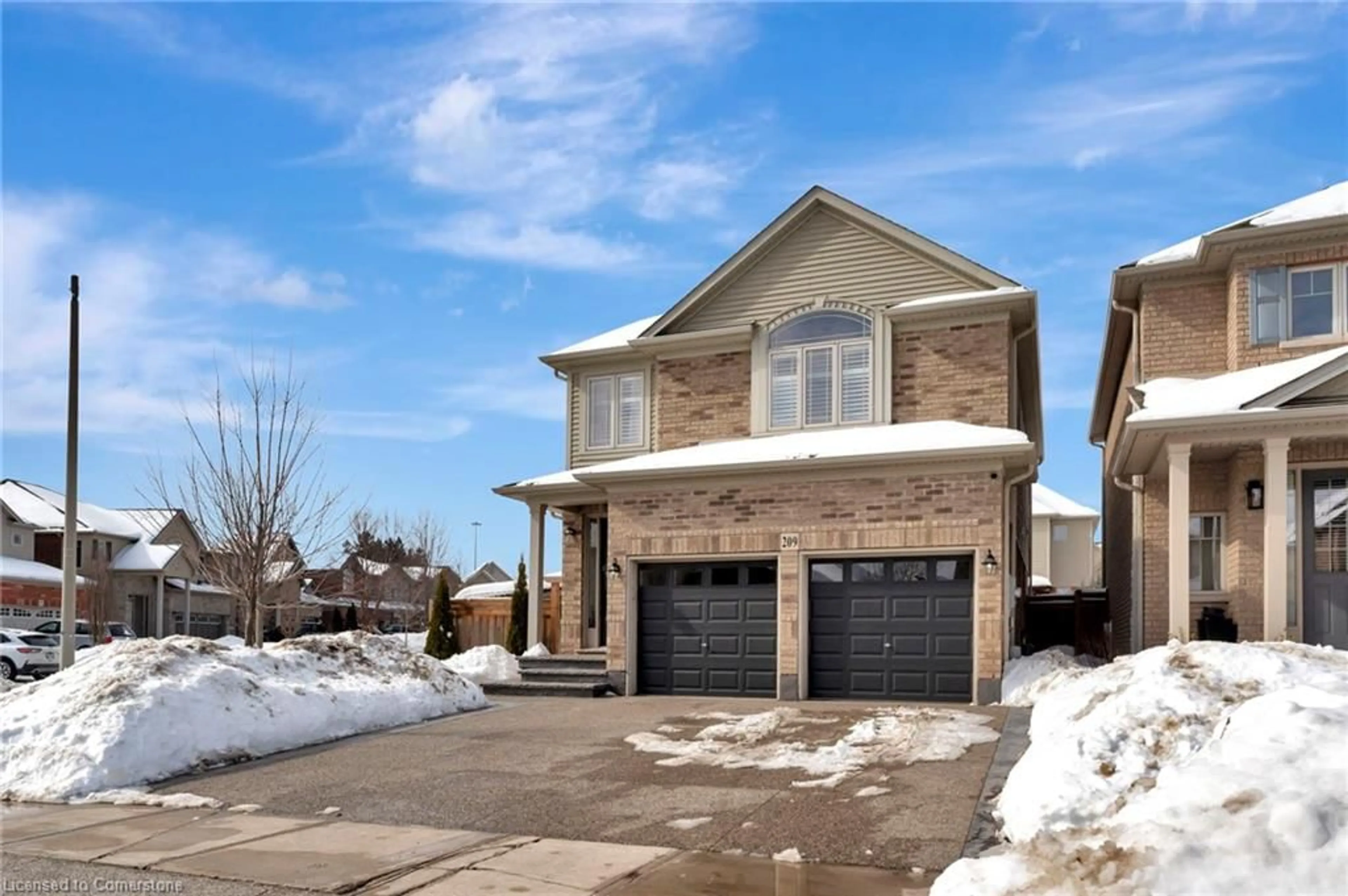 Home with brick exterior material, street for 209 John Frederick Dr, Ancaster Ontario L9G 2T4