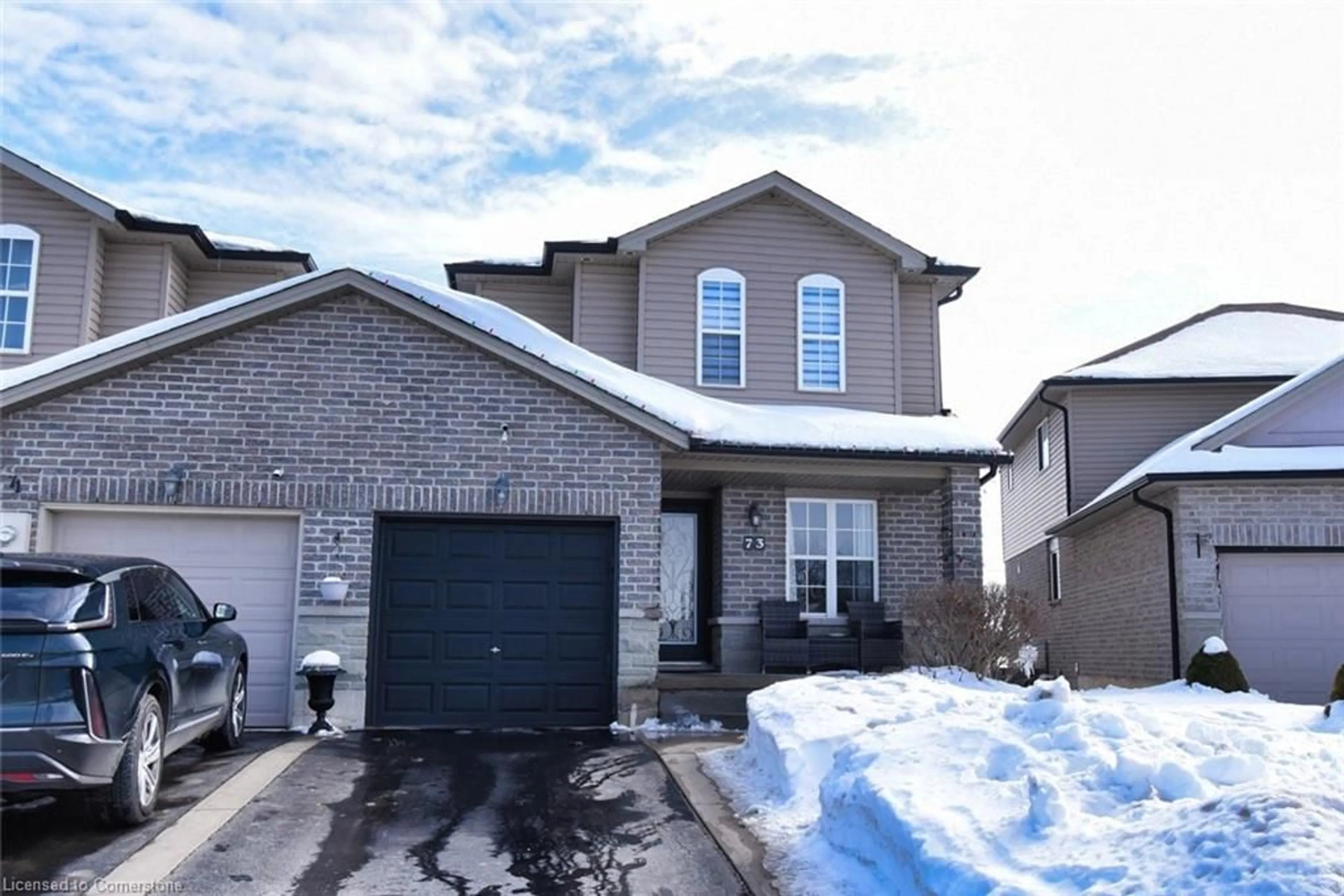 Home with brick exterior material, street for 73 Thames Way, Hamilton Ontario L0R 1W0