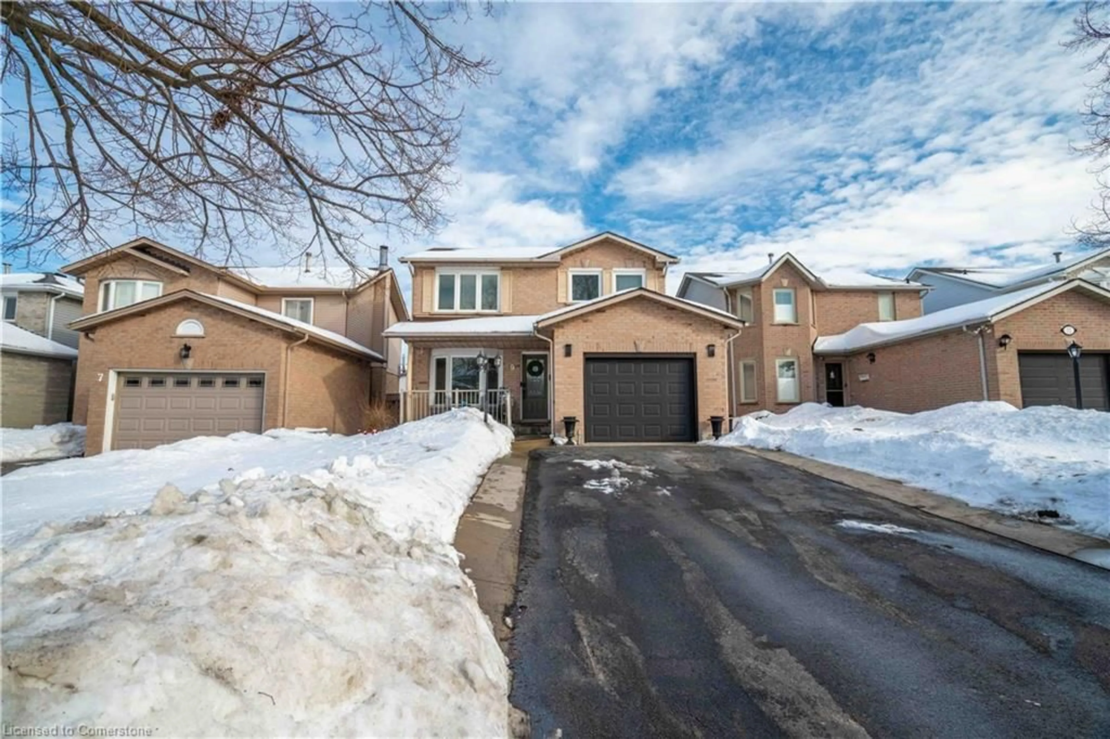 Home with brick exterior material, street for 9 Beachgrove Cres, Stoney Creek Ontario L8J 2N8