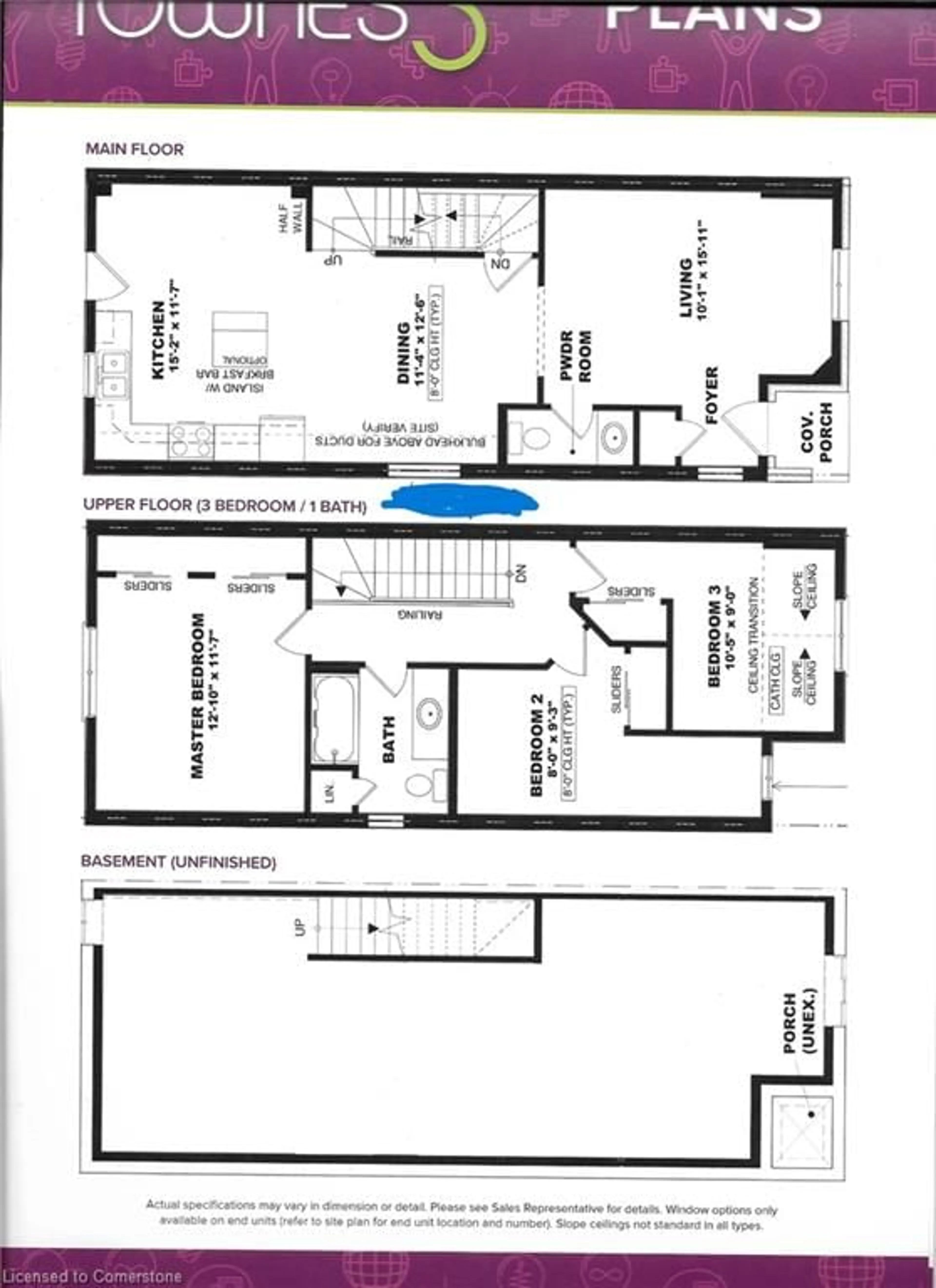 Floor plan for 7768 Ascot Cir #52, Niagara Falls Ontario L2H 3P9