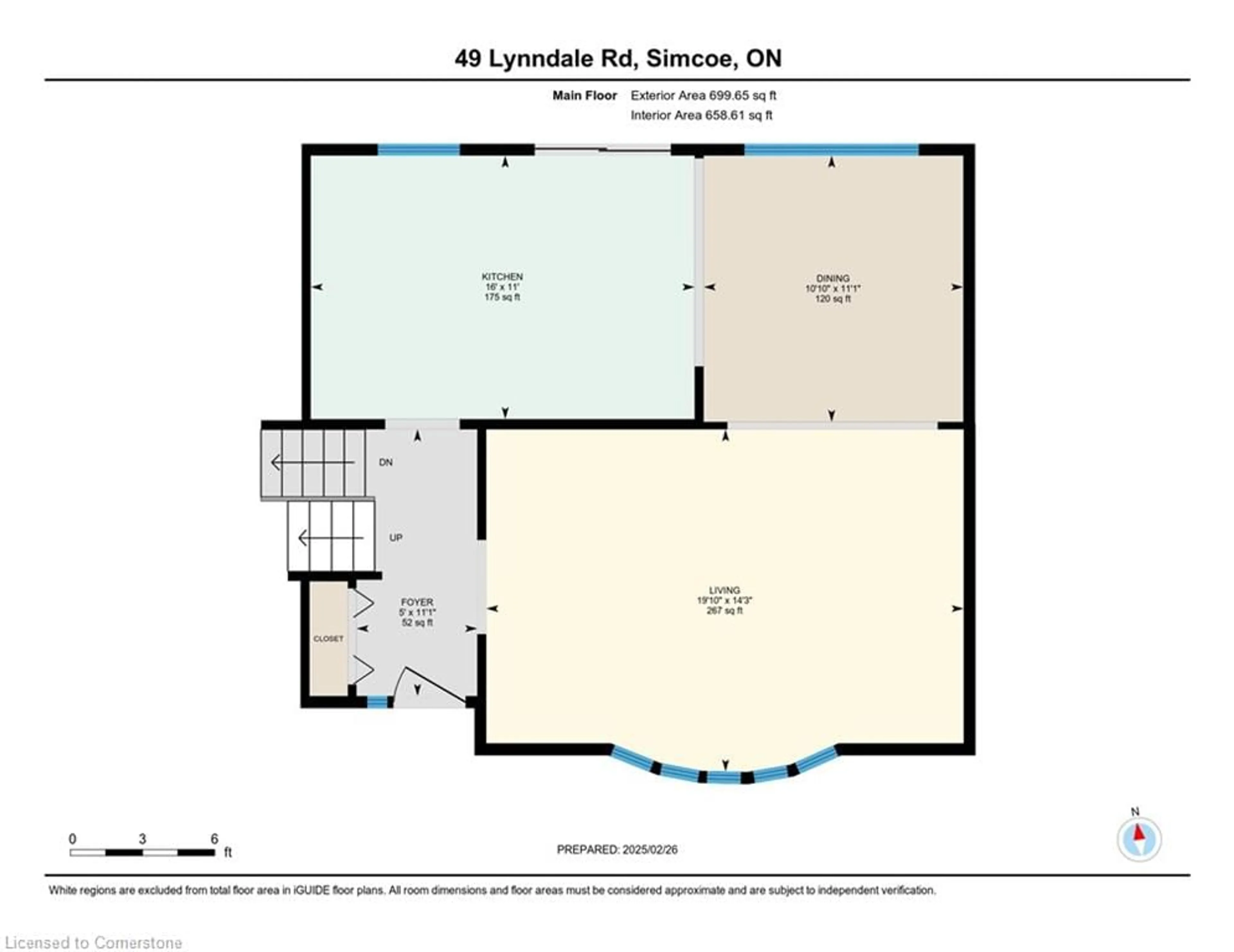 Floor plan for 49 Lynndale Rd, Simcoe Ontario L3Y 1Z7