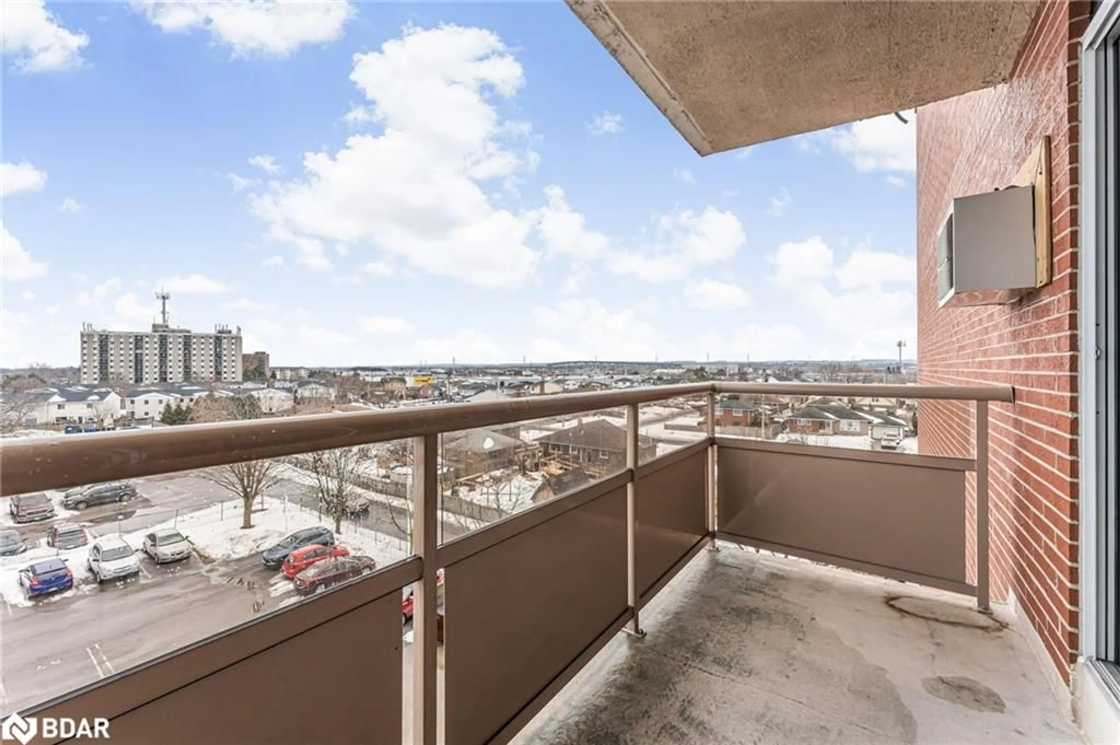 Balcony in the apartment, city buildings view from balcony for 264 Grantham Ave #510, St. Catharines Ontario L2P 3H1