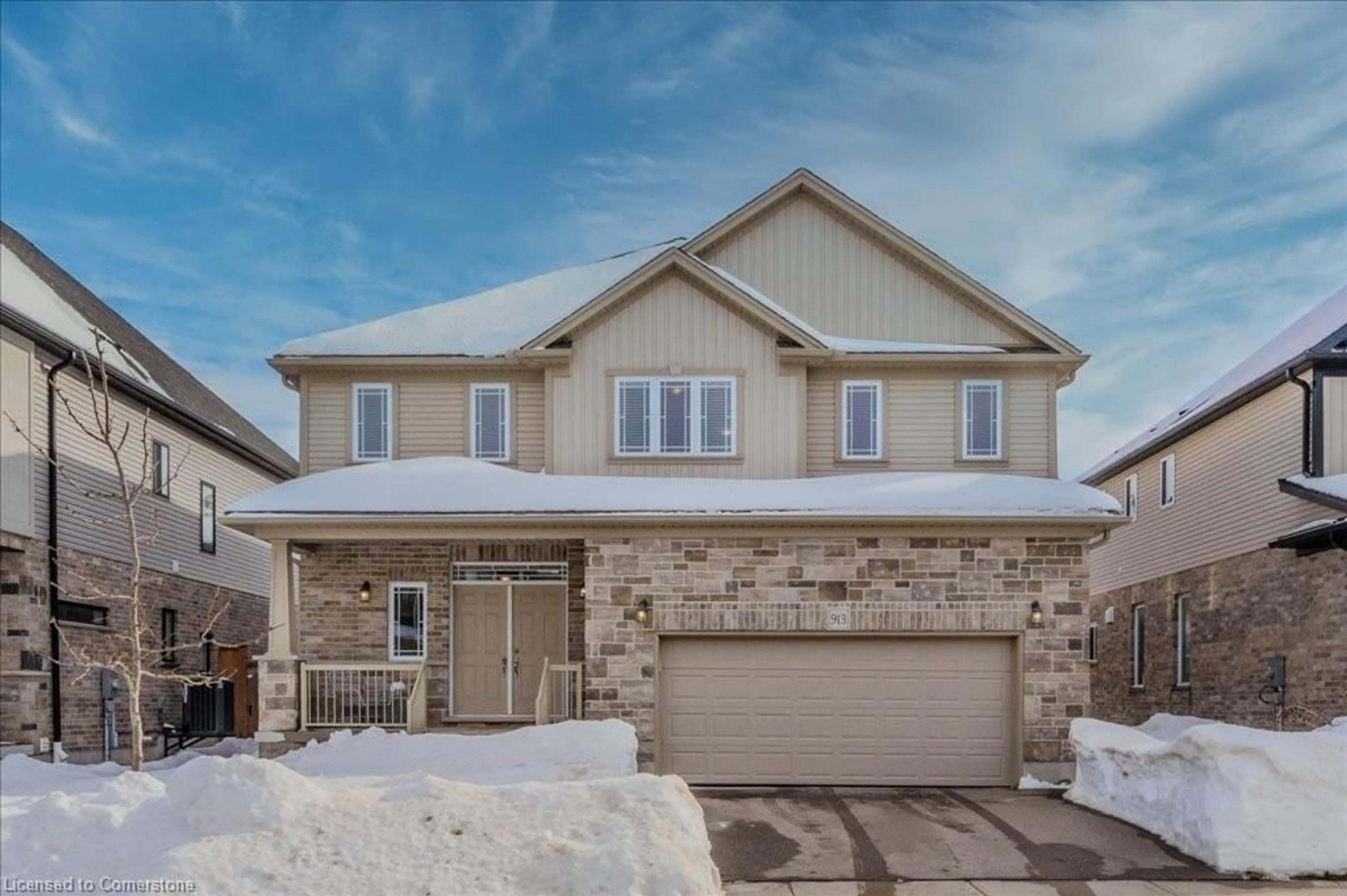 Home with brick exterior material, street for 913 Redtail Crt, Kitchener Ontario N2K 0E4