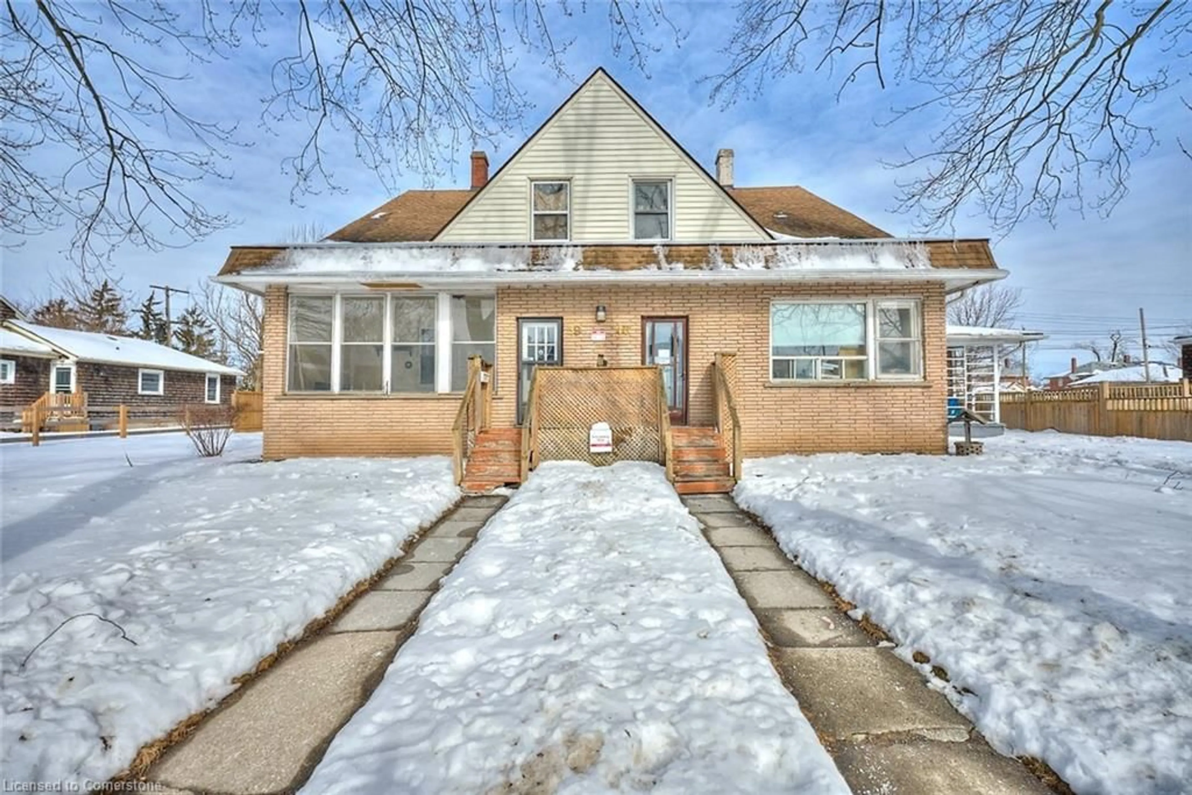 Home with brick exterior material, street for 38-40 First St, Welland Ontario L3B 4R9