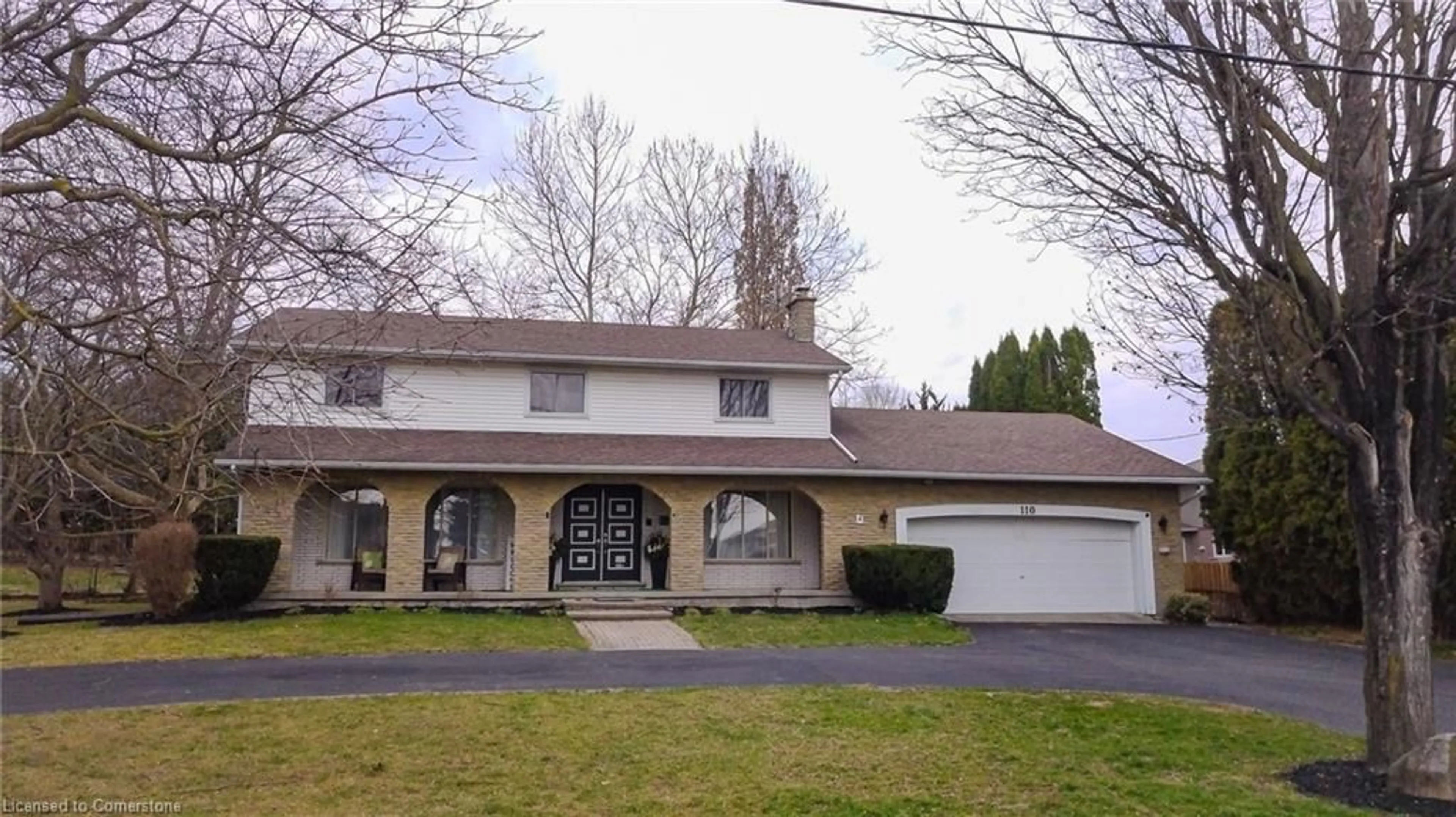 Home with vinyl exterior material, street for 110 Duncombe Road, Waterford Ontario N0E 1Y0